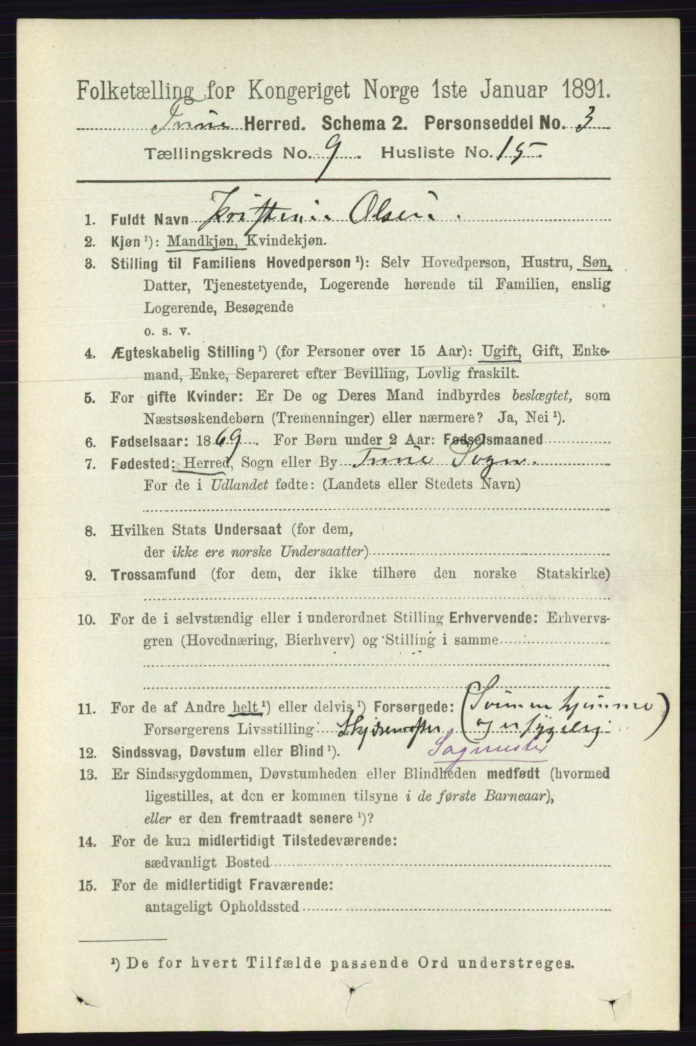 RA, 1891 census for 0130 Tune, 1891, p. 6296