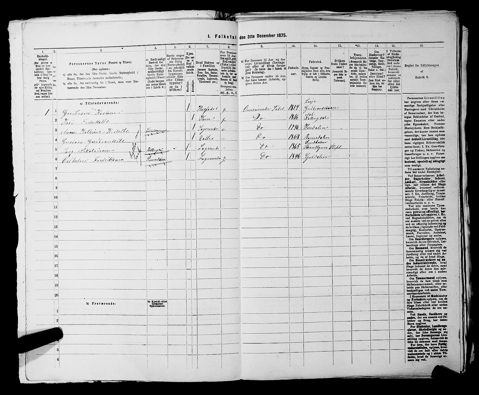 SAKO, 1875 census for 0624P Eiker, 1875, p. 1542