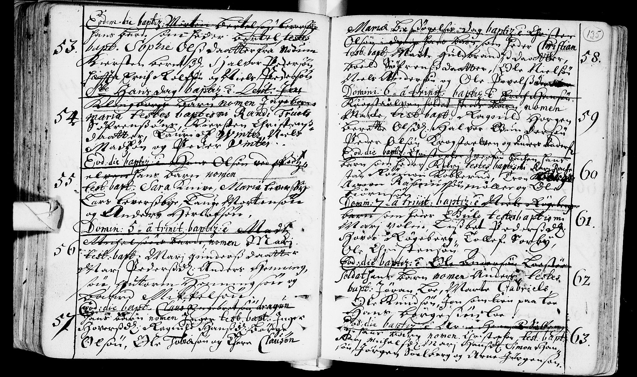 Eiker kirkebøker, SAKO/A-4/F/Fa/L0002: Parish register (official) no. I 2, 1705-1724, p. 135