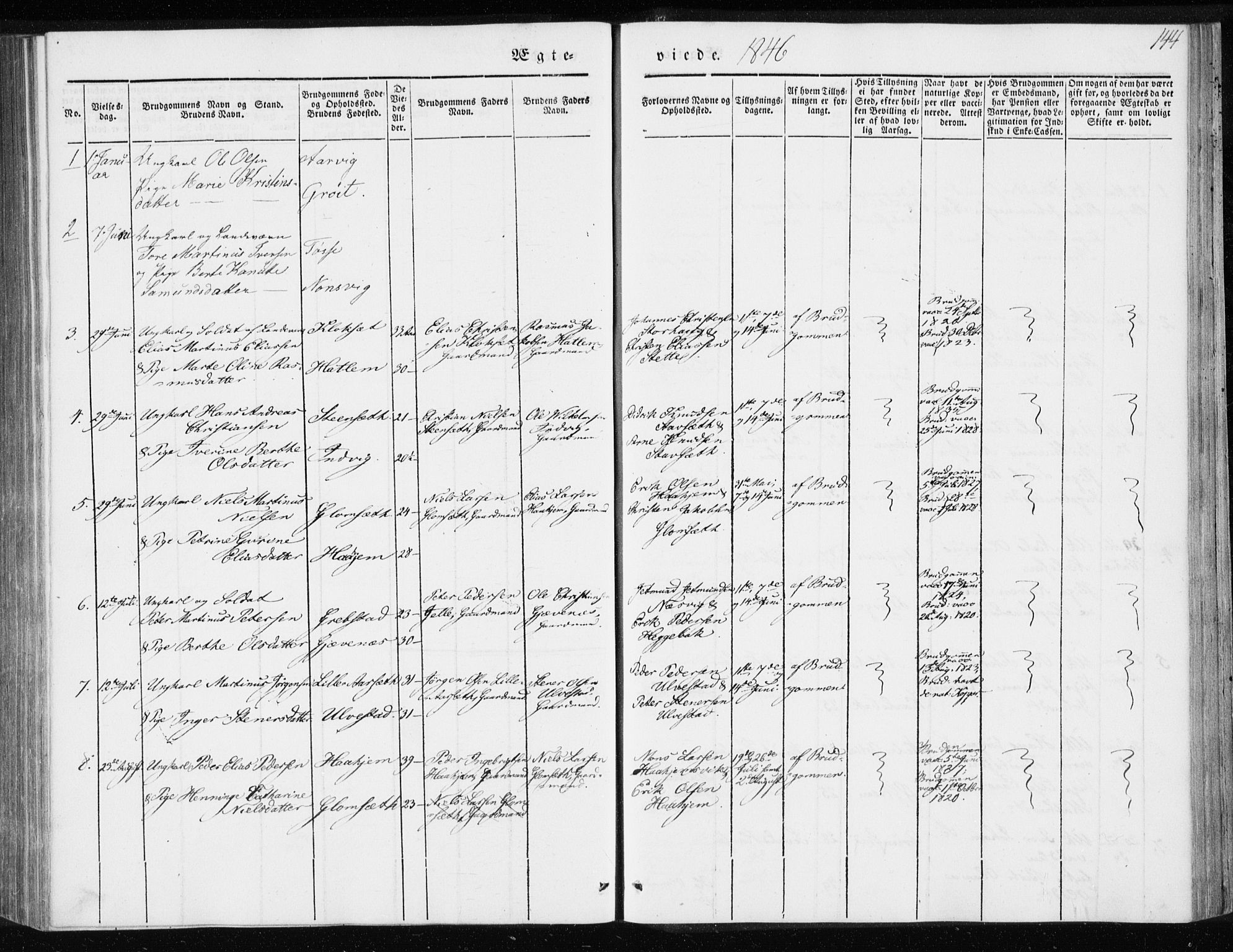 Ministerialprotokoller, klokkerbøker og fødselsregistre - Møre og Romsdal, AV/SAT-A-1454/528/L0415: Curate's parish register no. 528B03, 1843-1852, p. 144