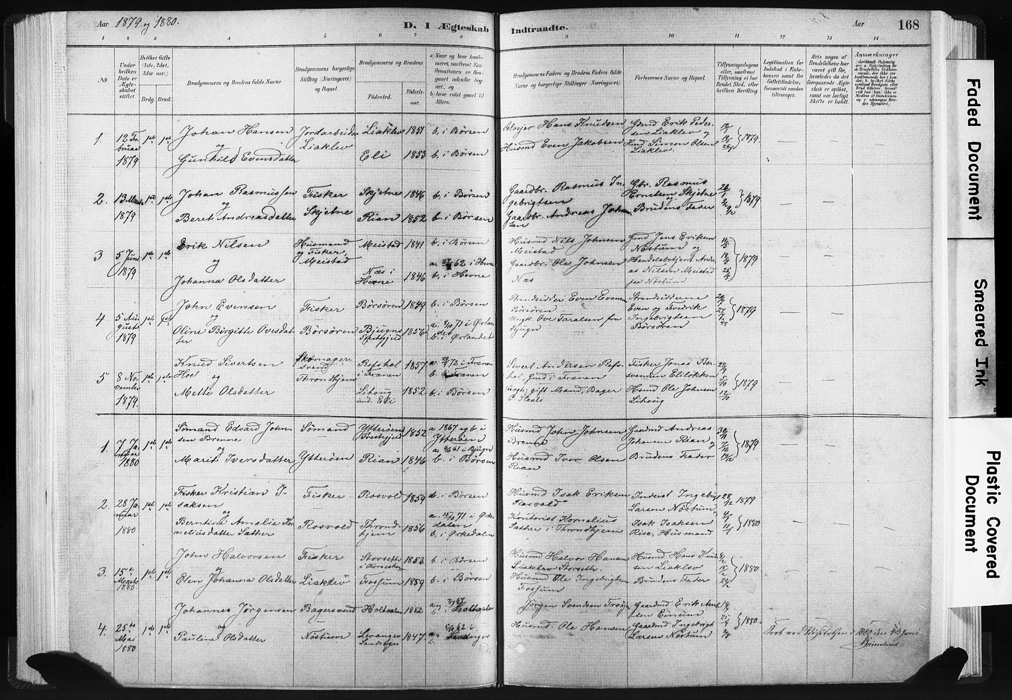 Ministerialprotokoller, klokkerbøker og fødselsregistre - Sør-Trøndelag, SAT/A-1456/665/L0773: Parish register (official) no. 665A08, 1879-1905, p. 168