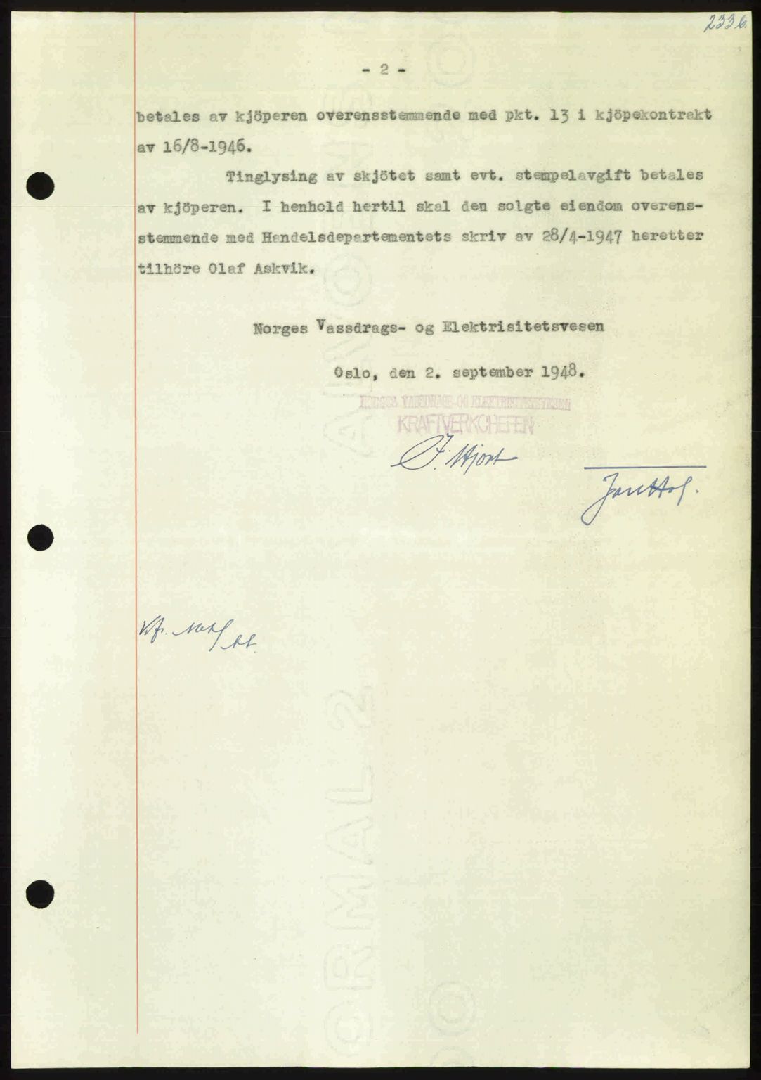 Nordmøre sorenskriveri, AV/SAT-A-4132/1/2/2Ca: Mortgage book no. A109, 1948-1948, Diary no: : 2518/1948