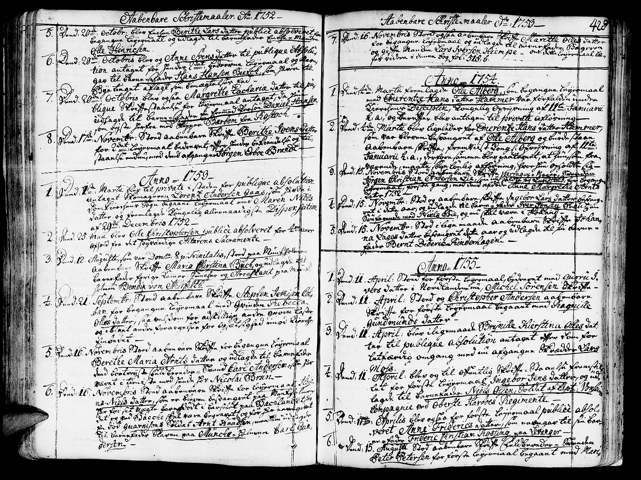 Ministerialprotokoller, klokkerbøker og fødselsregistre - Sør-Trøndelag, SAT/A-1456/602/L0103: Parish register (official) no. 602A01, 1732-1774, p. 428