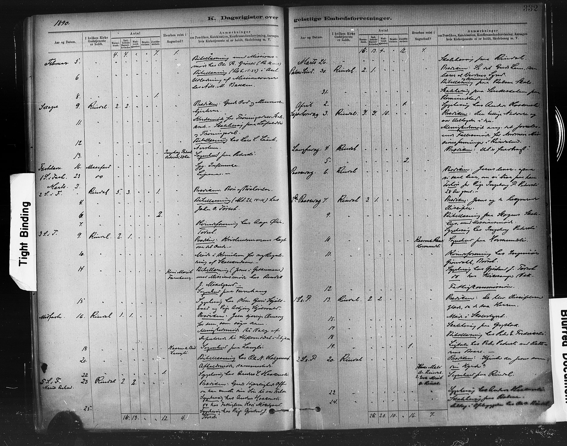 Ministerialprotokoller, klokkerbøker og fødselsregistre - Møre og Romsdal, AV/SAT-A-1454/598/L1069: Parish register (official) no. 598A03, 1882-1895, p. 332