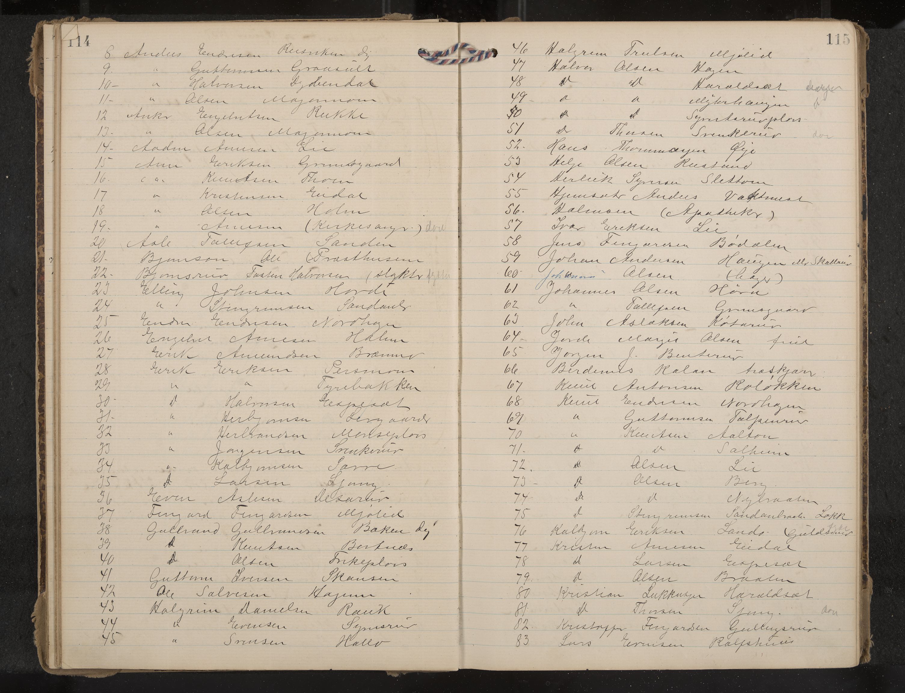 Nes formannskap og sentraladministrasjon, IKAK/0616021-1/A/Aa/L0004: Møtebok med register, 1904-1914, p. 114-115