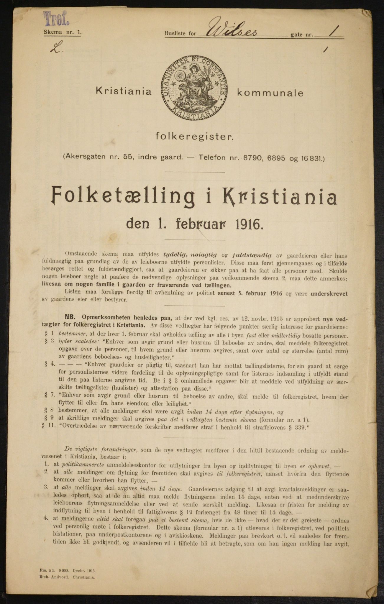 OBA, Municipal Census 1916 for Kristiania, 1916, p. 131925