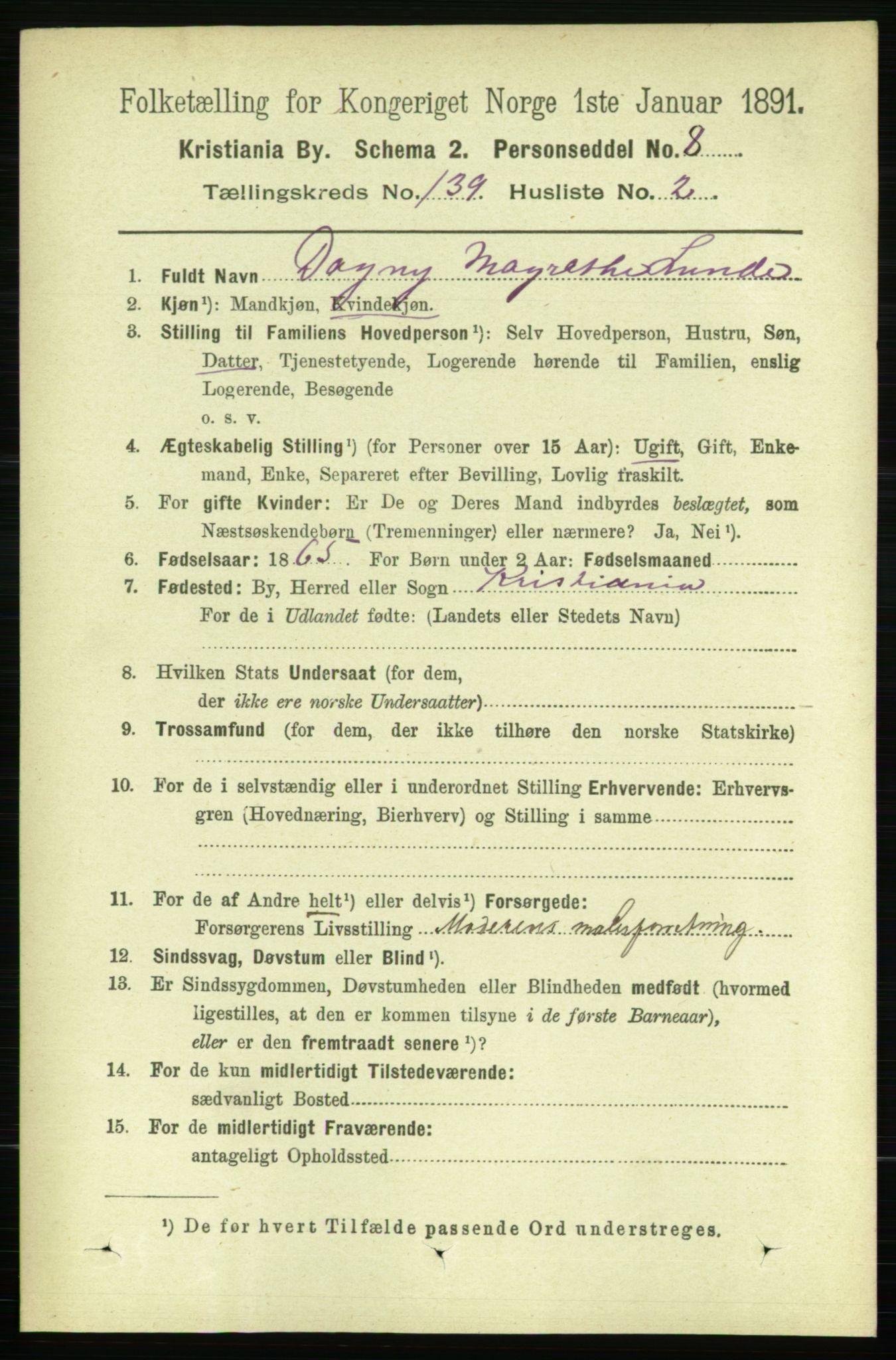 RA, 1891 census for 0301 Kristiania, 1891, p. 77071