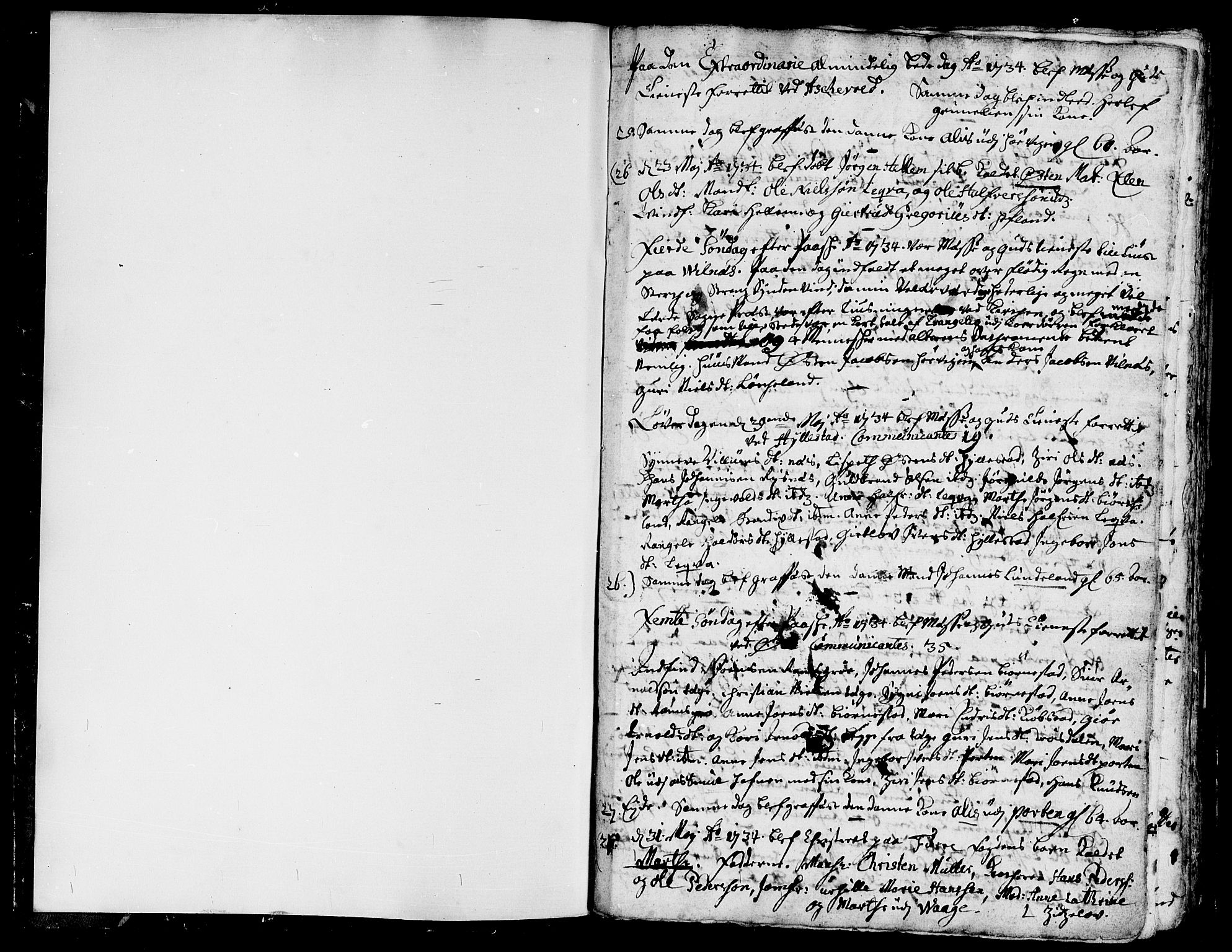 Askvoll sokneprestembete, SAB/A-79501/H/Haa/Haaa/L0006: Parish register (official) no. A 6, 1734-1738, p. 1