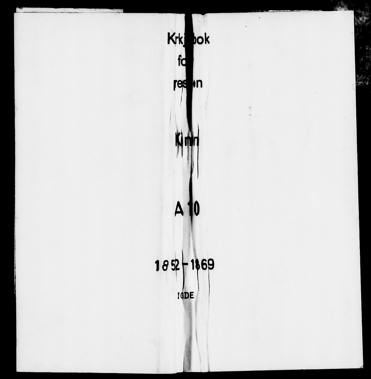 Kinn sokneprestembete, AV/SAB-A-80801/H/Haa/Haaa/L0010: Parish register (official) no. A 10, 1852-1869