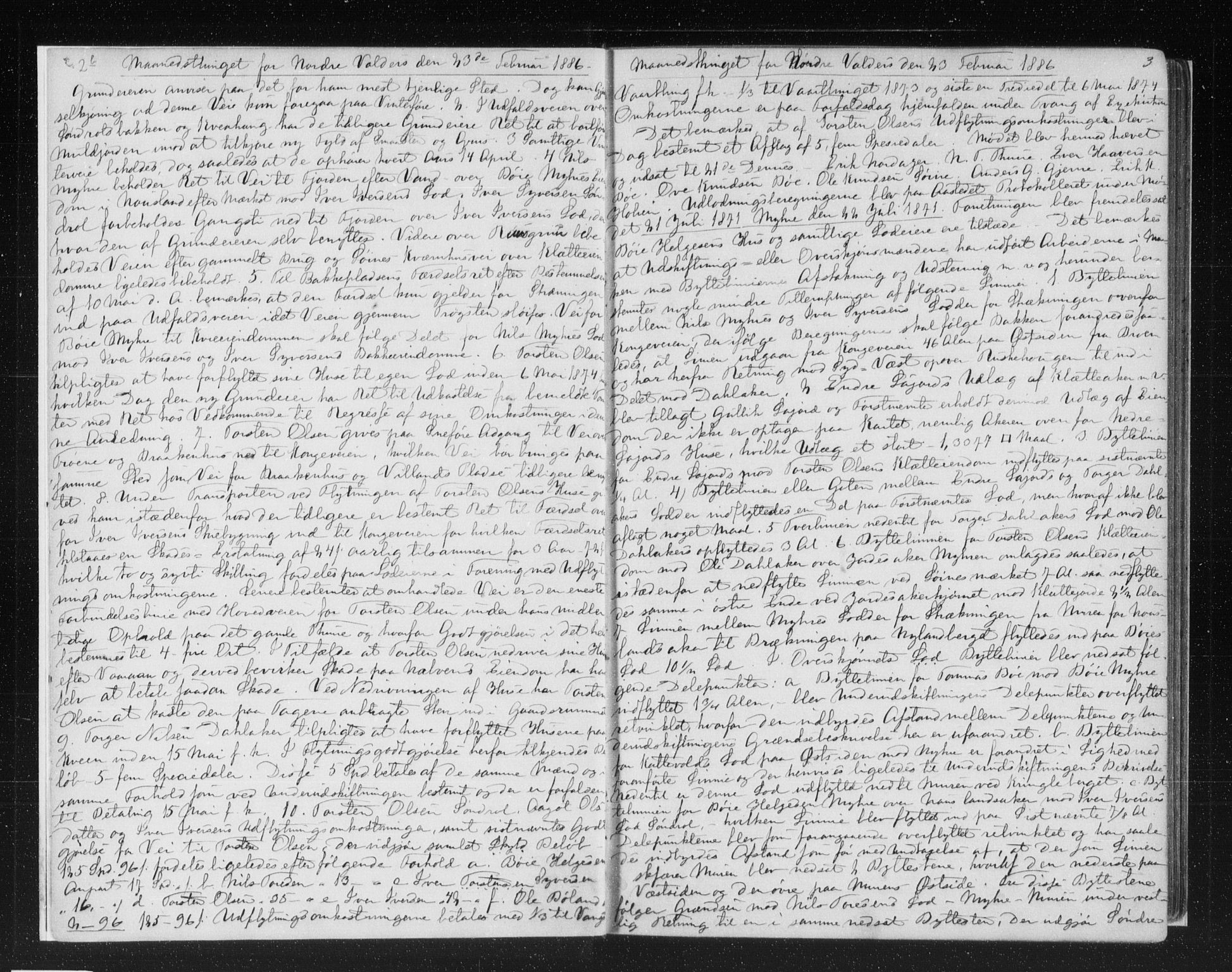 Valdres sorenskriveri, AV/SAH-TING-016/H/Hb/Hba/L0018: Mortgage book no. 18, 1886-1888, p. 3