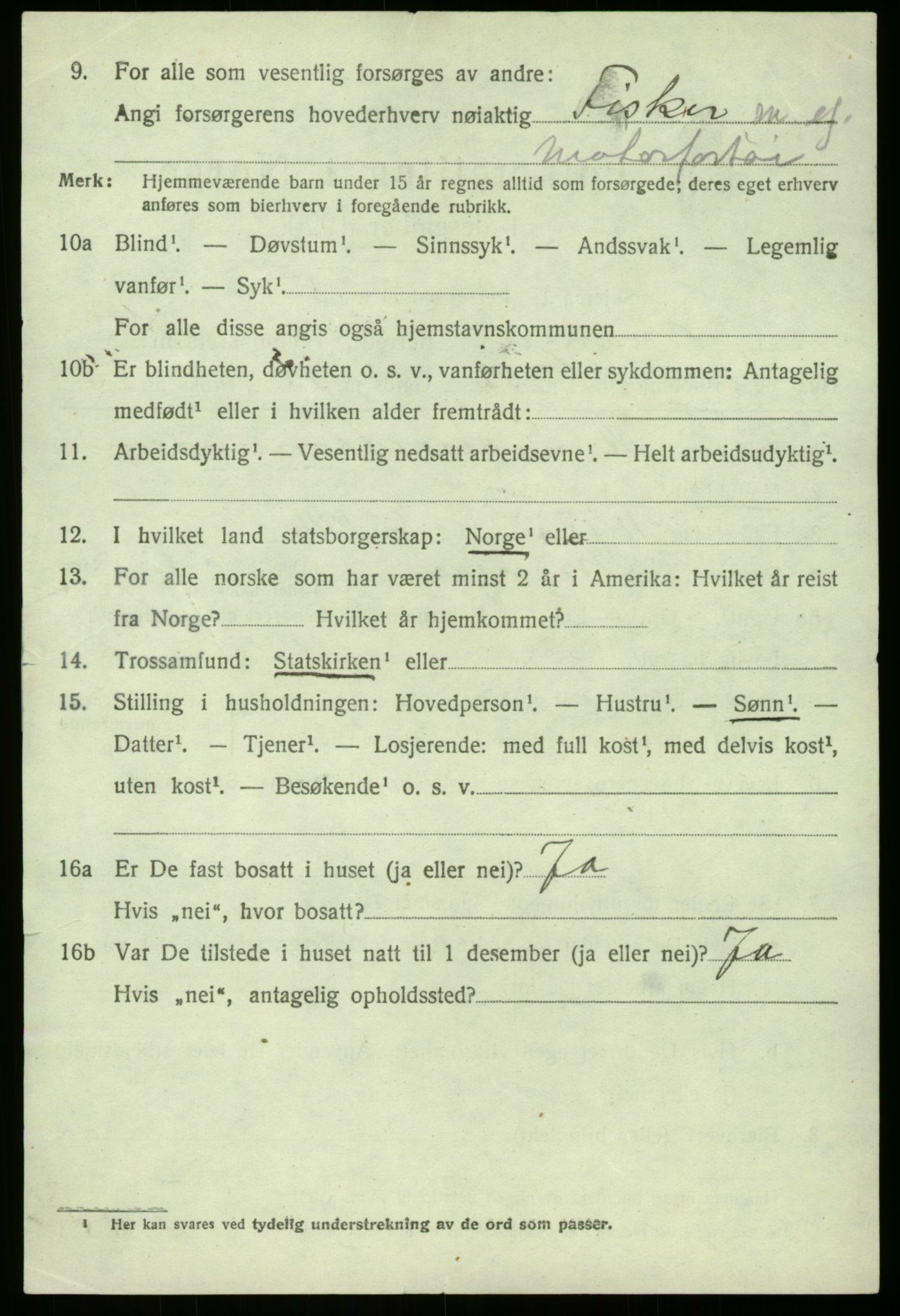 SAB, 1920 census for Manger, 1920, p. 5026