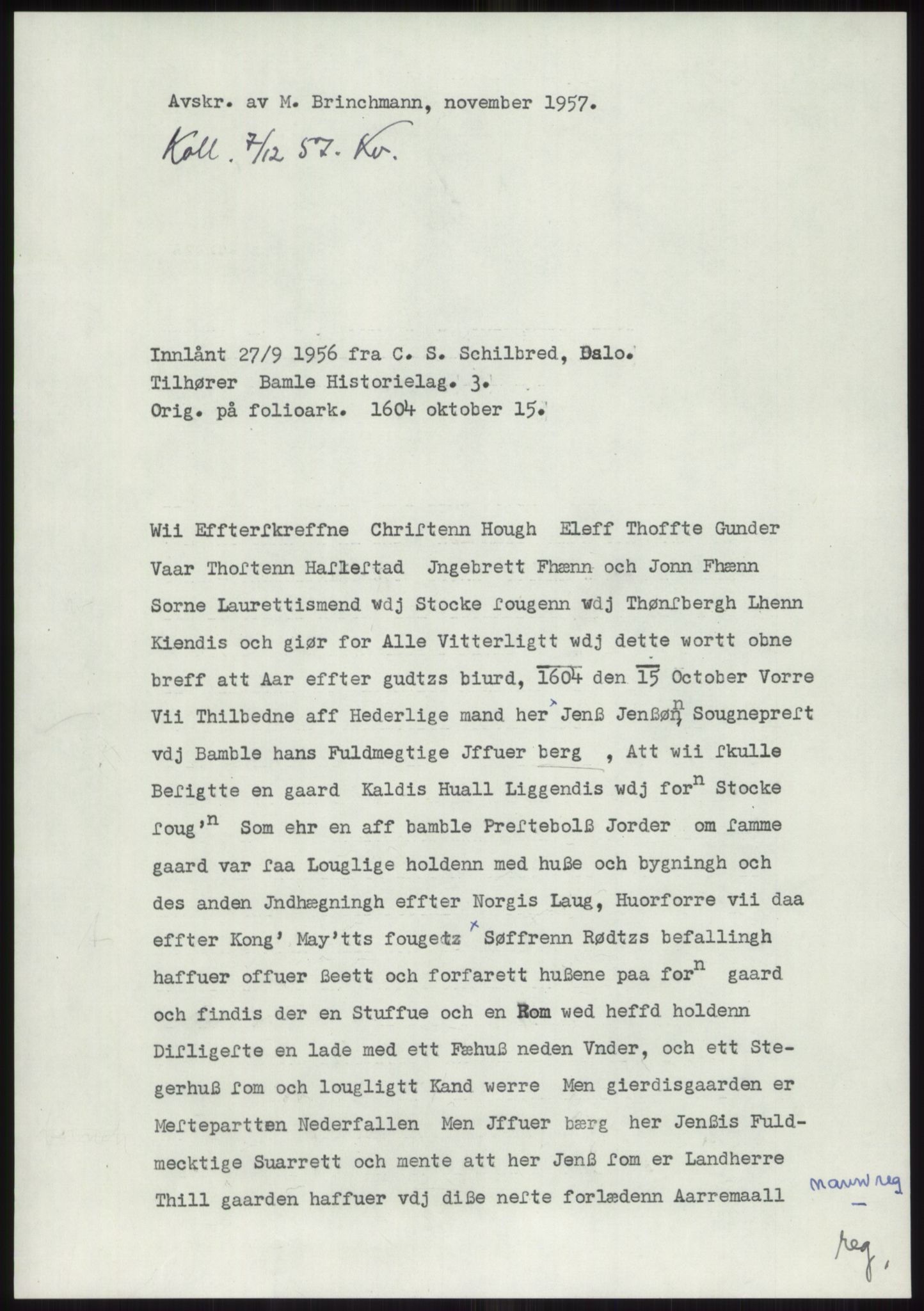 Samlinger til kildeutgivelse, Diplomavskriftsamlingen, AV/RA-EA-4053/H/Ha, p. 1356