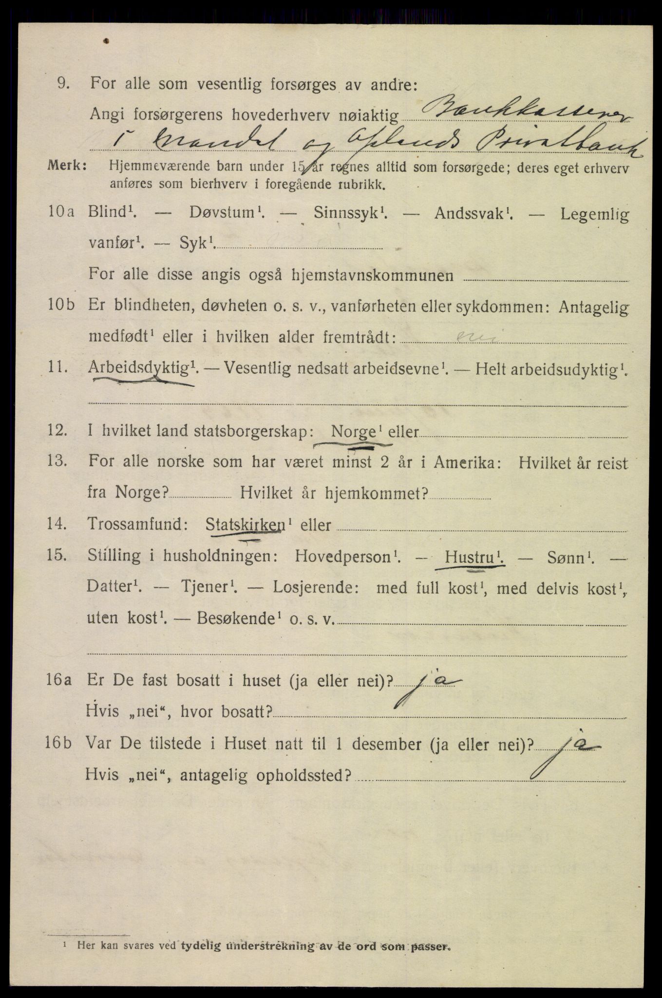 SAK, 1920 census for Mandal, 1920, p. 9118