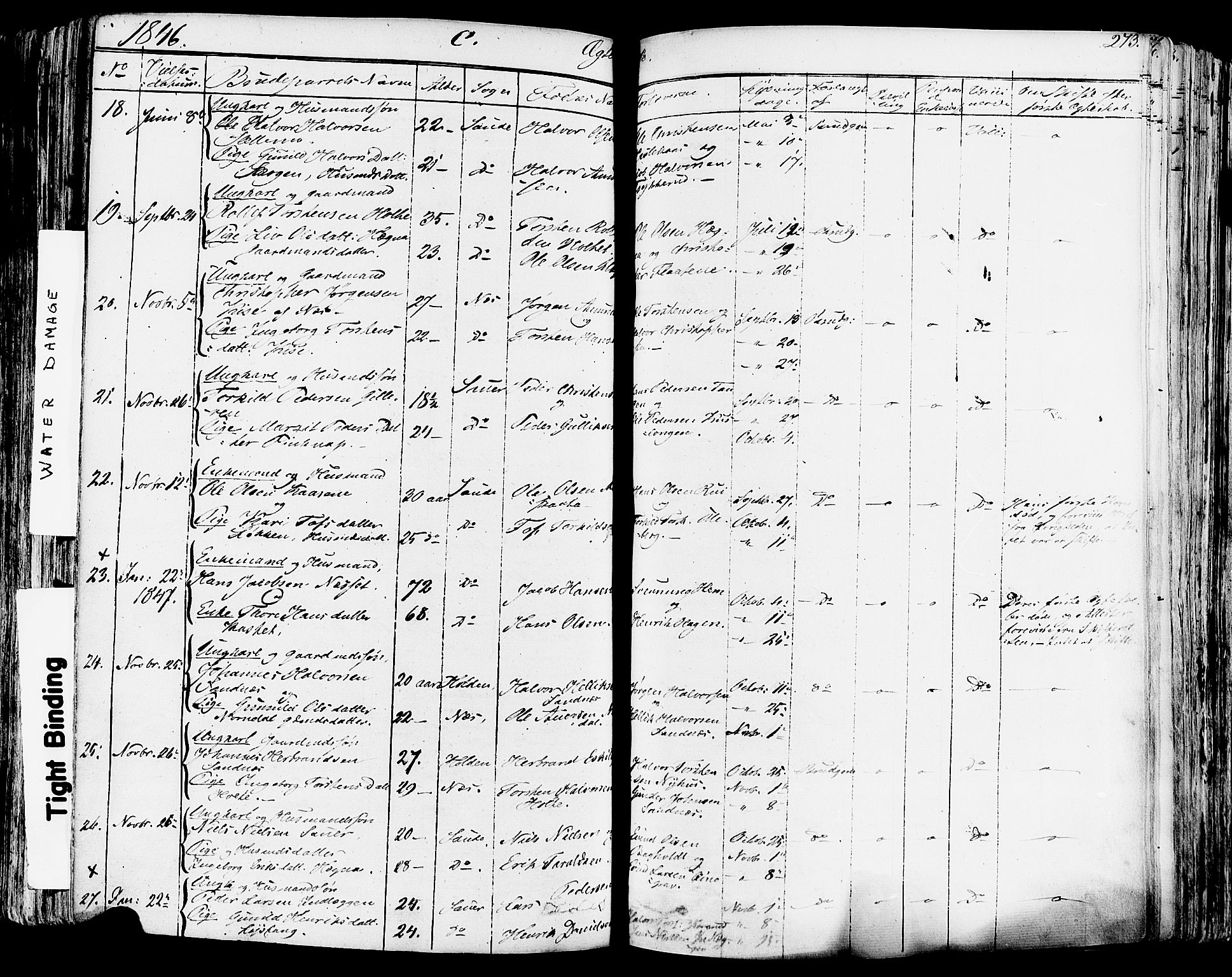 Sauherad kirkebøker, SAKO/A-298/F/Fa/L0006: Parish register (official) no. I 6, 1827-1850, p. 273