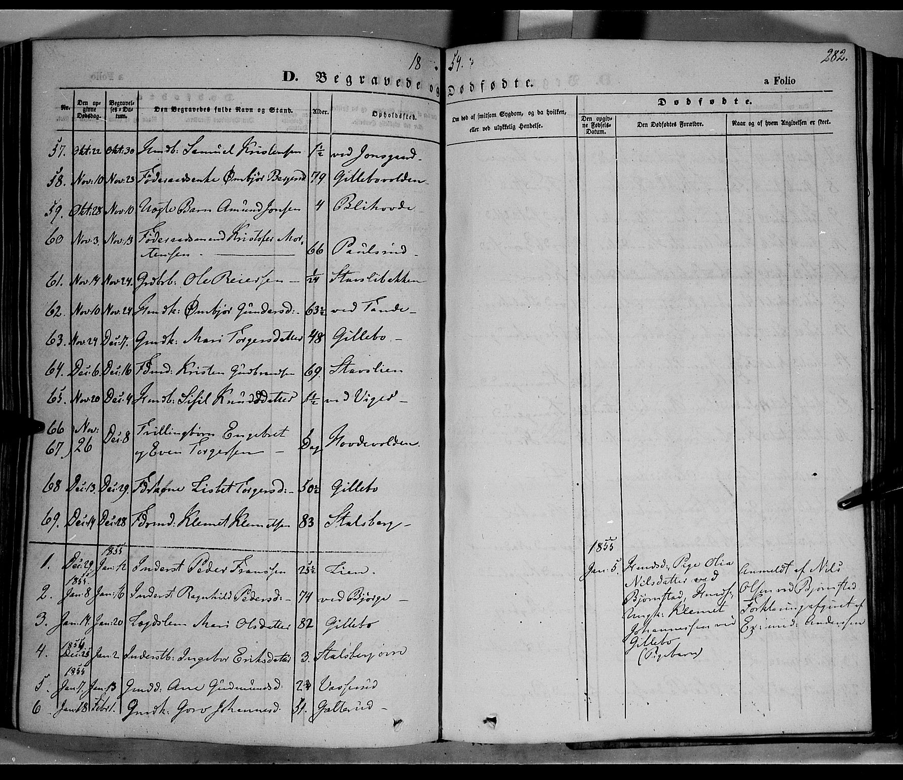 Øyer prestekontor, SAH/PREST-084/H/Ha/Haa/L0005: Parish register (official) no. 5, 1842-1857, p. 282
