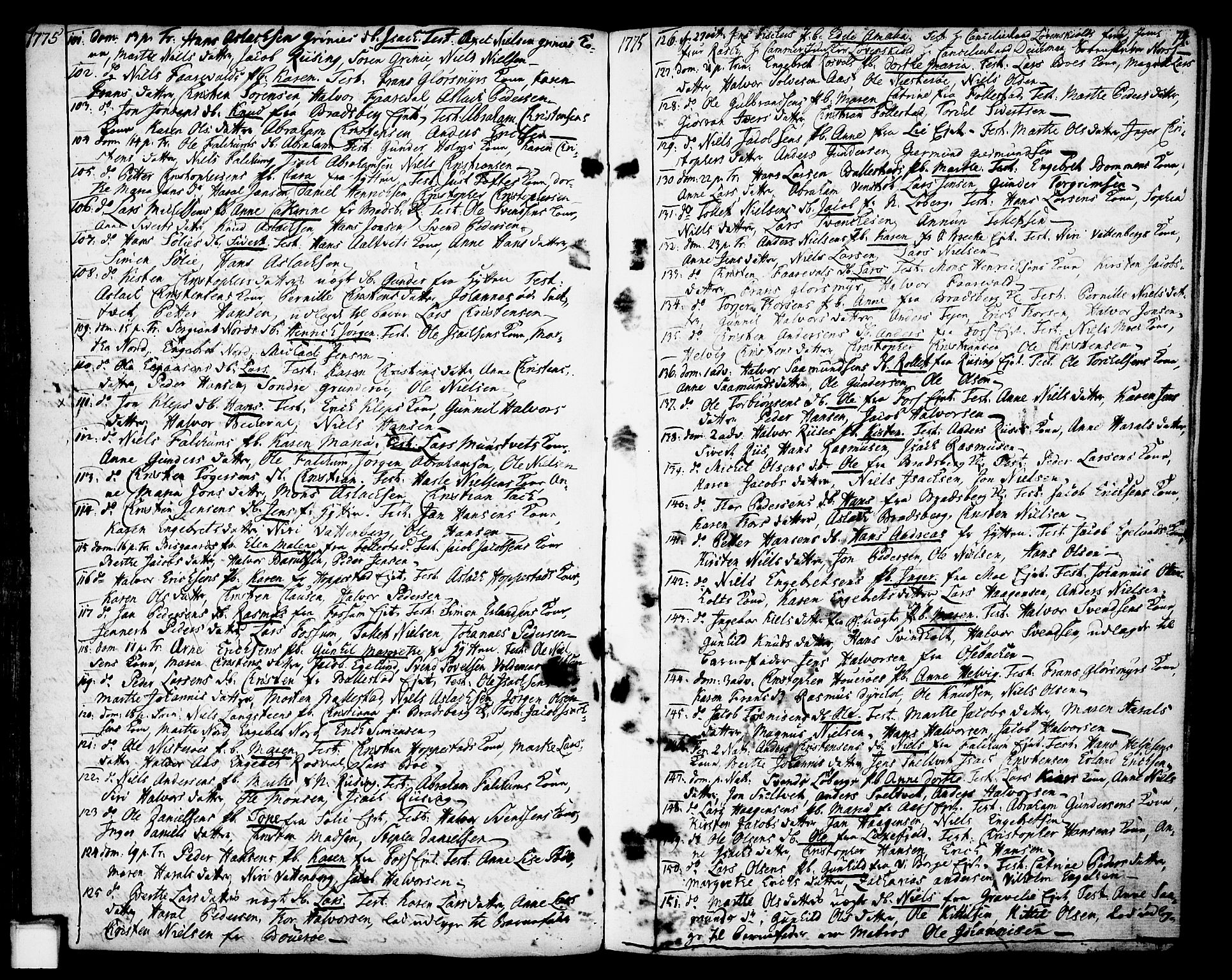 Gjerpen kirkebøker, SAKO/A-265/F/Fa/L0002: Parish register (official) no. I 2, 1747-1795, p. 74