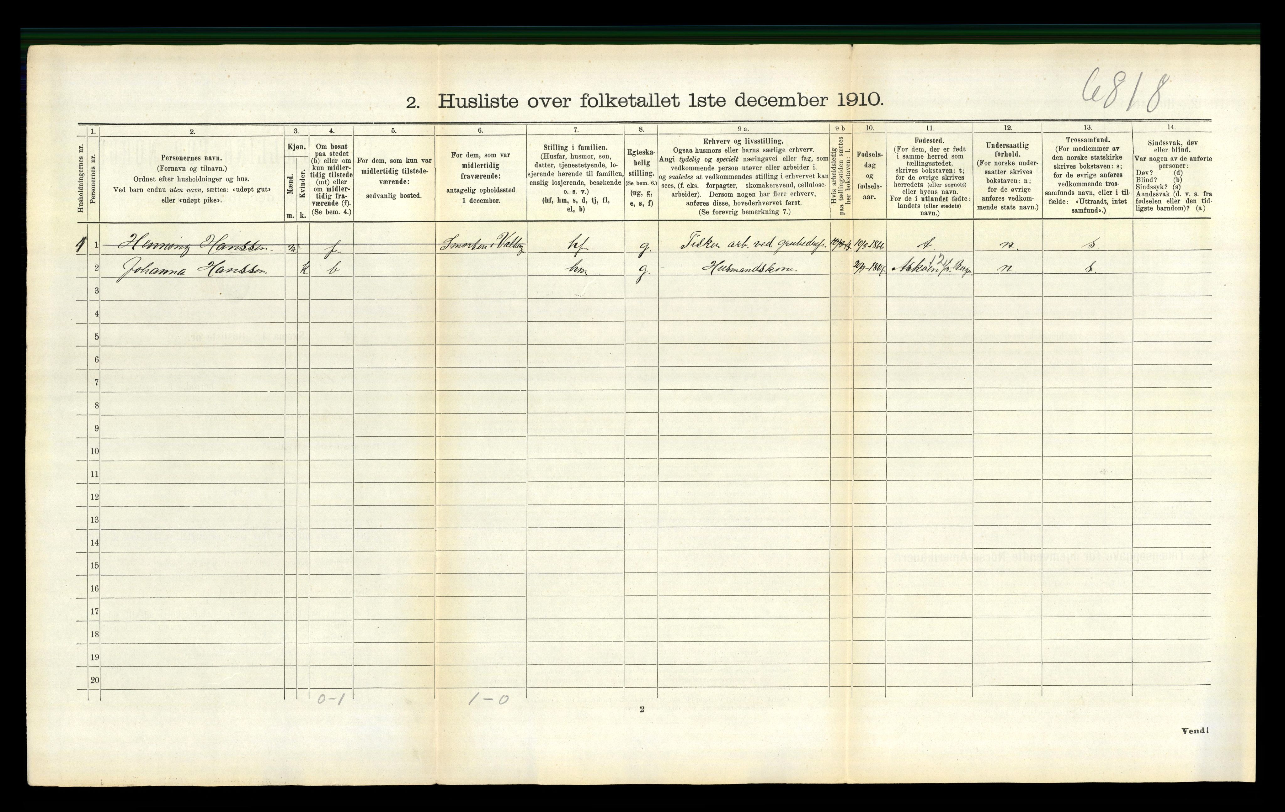 RA, 1910 census for Borge, 1910, p. 1002