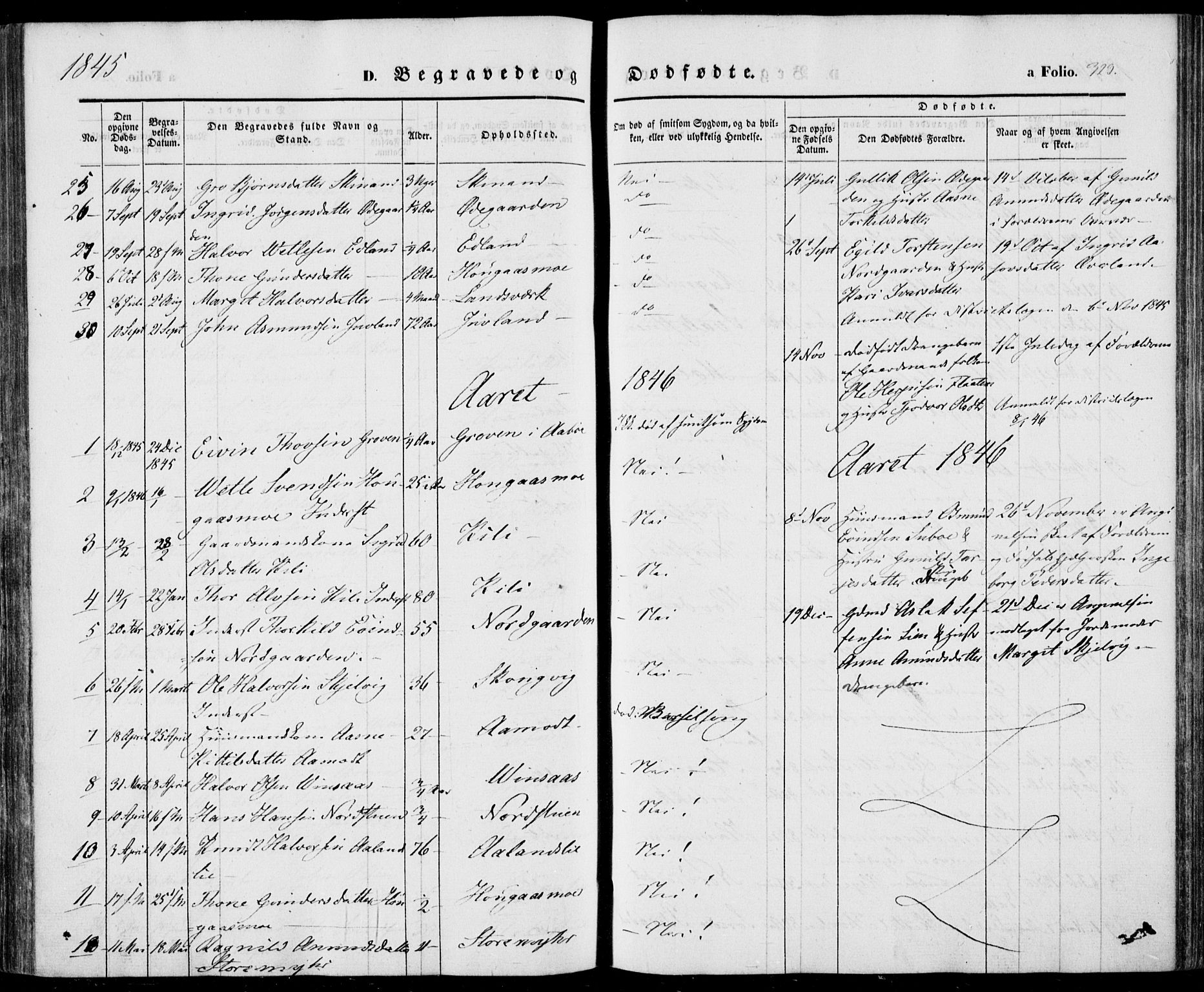 Vinje kirkebøker, SAKO/A-312/F/Fa/L0004: Parish register (official) no. I 4, 1843-1869, p. 323