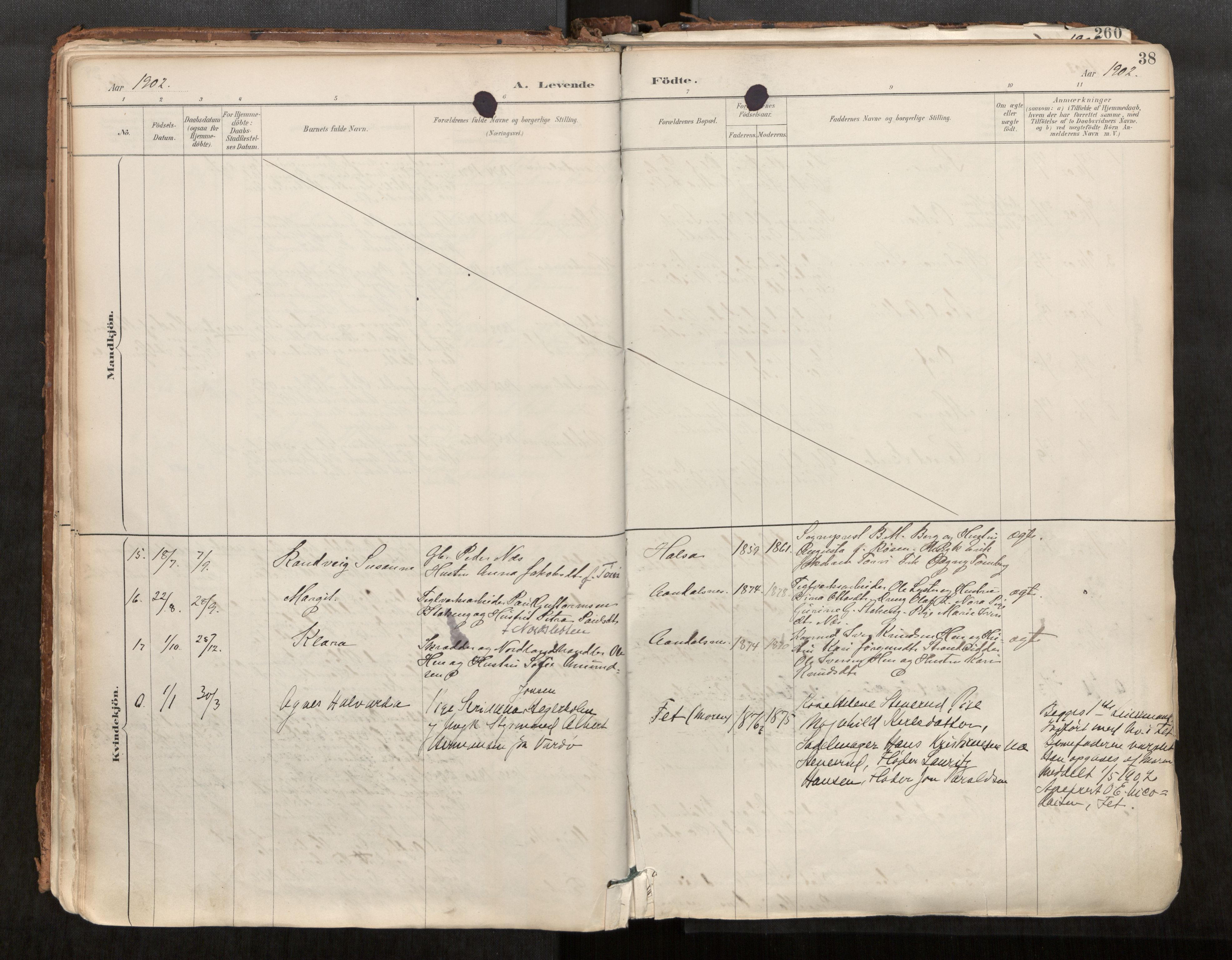 Ministerialprotokoller, klokkerbøker og fødselsregistre - Møre og Romsdal, AV/SAT-A-1454/544/L0585: Parish register (official) no. 544A06, 1887-1924, p. 38