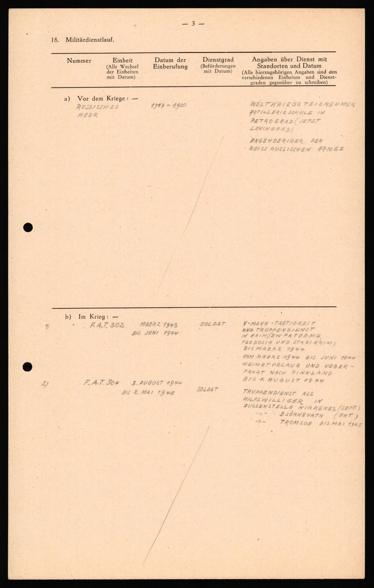 Forsvaret, Forsvarets overkommando II, AV/RA-RAFA-3915/D/Db/L0041: CI Questionaires.  Diverse nasjonaliteter., 1945-1946, p. 14