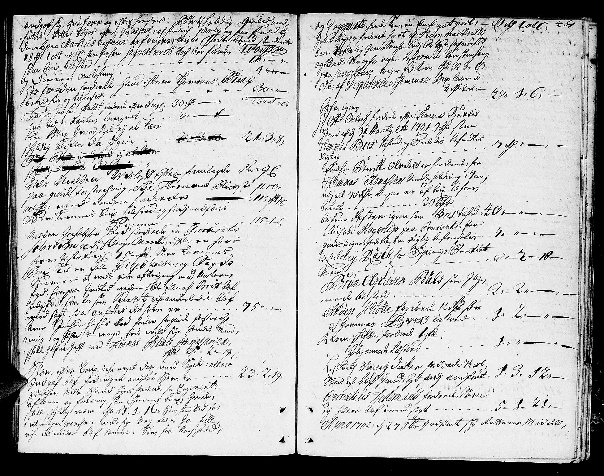 Trondheim byfogd, AV/SAT-A-0003/1/3/3A/L0005: Skifteprotokoll - gml.nr.5. (m/ register), 1694-1706, p. 460b-461a