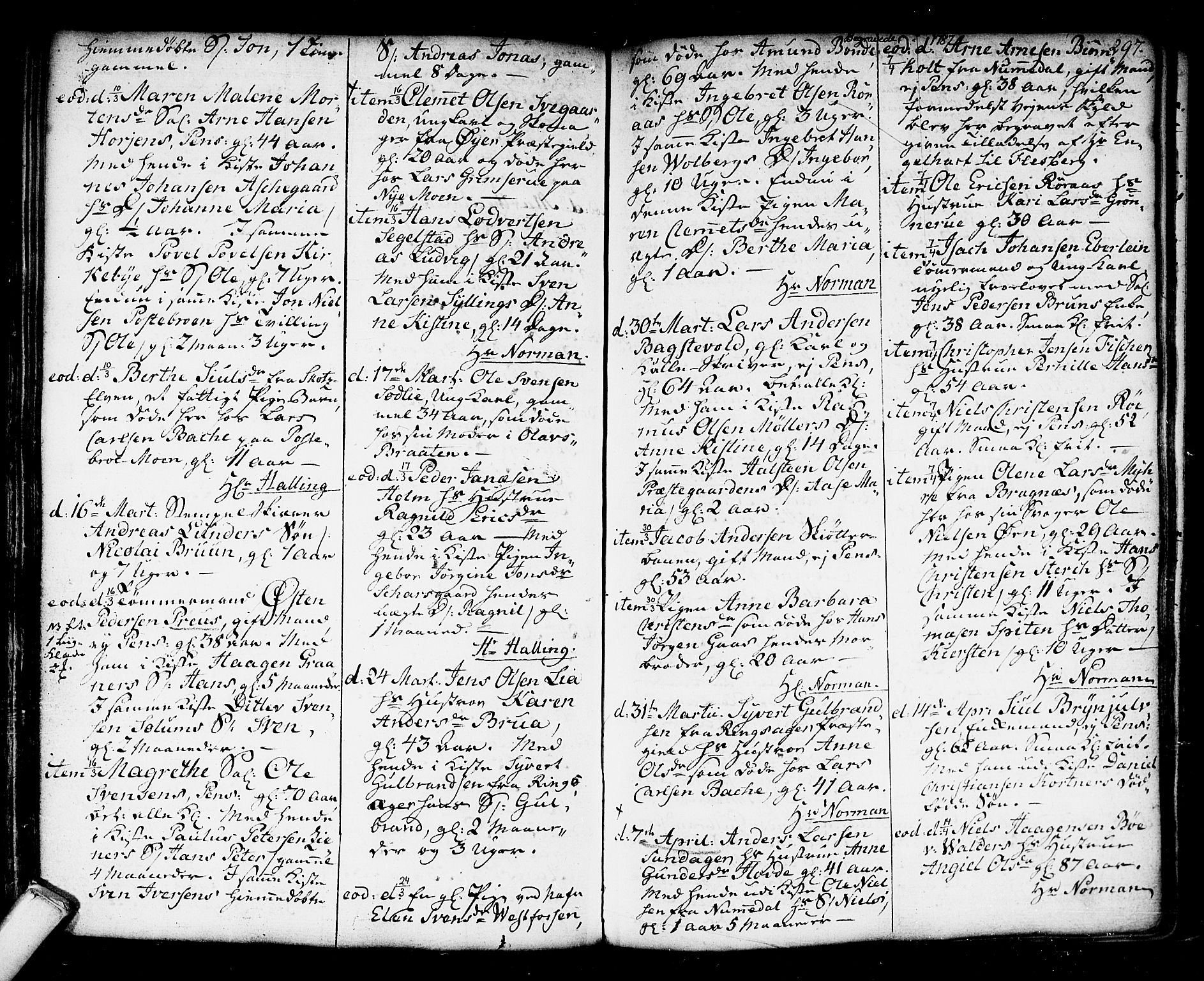 Kongsberg kirkebøker, AV/SAKO-A-22/F/Fa/L0006: Parish register (official) no. I 6, 1783-1797, p. 297