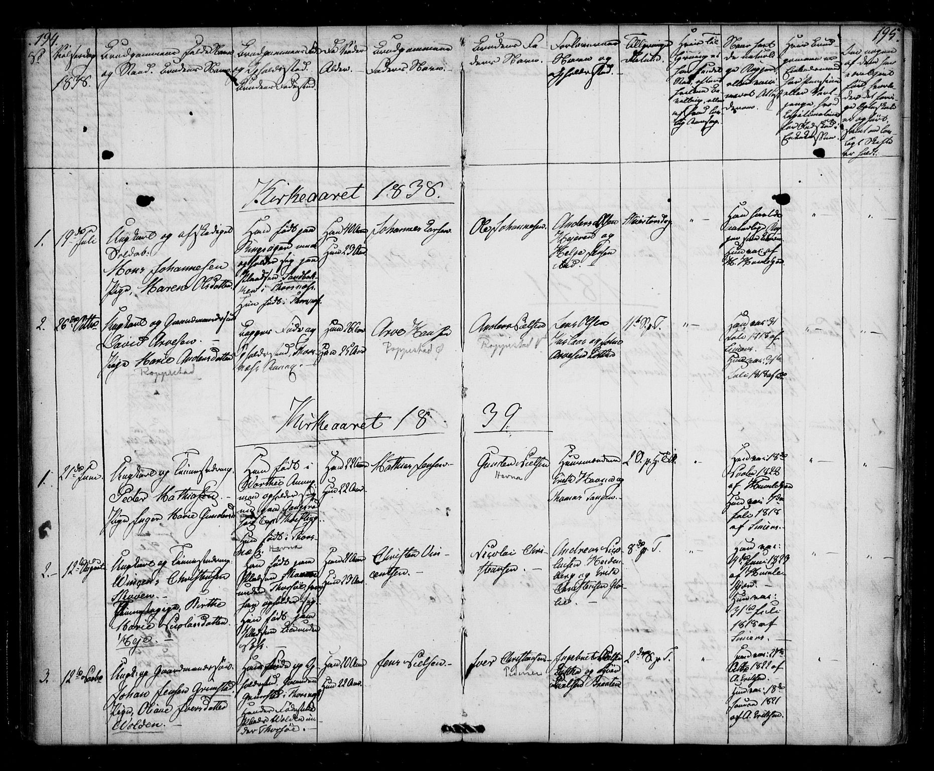 Borge prestekontor Kirkebøker, SAO/A-10903/F/Fb/L0001: Parish register (official) no. II 1, 1836-1852, p. 194-195