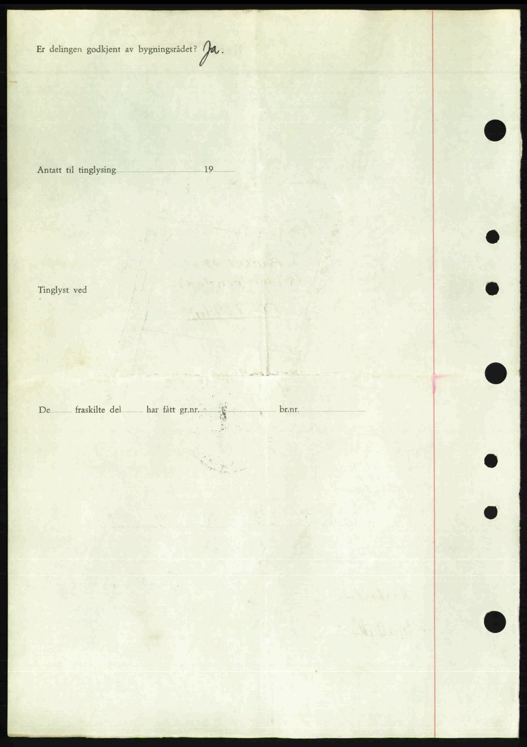 Nordre Sunnmøre sorenskriveri, AV/SAT-A-0006/1/2/2C/2Ca: Mortgage book no. A24, 1947-1947, Diary no: : 1045/1947