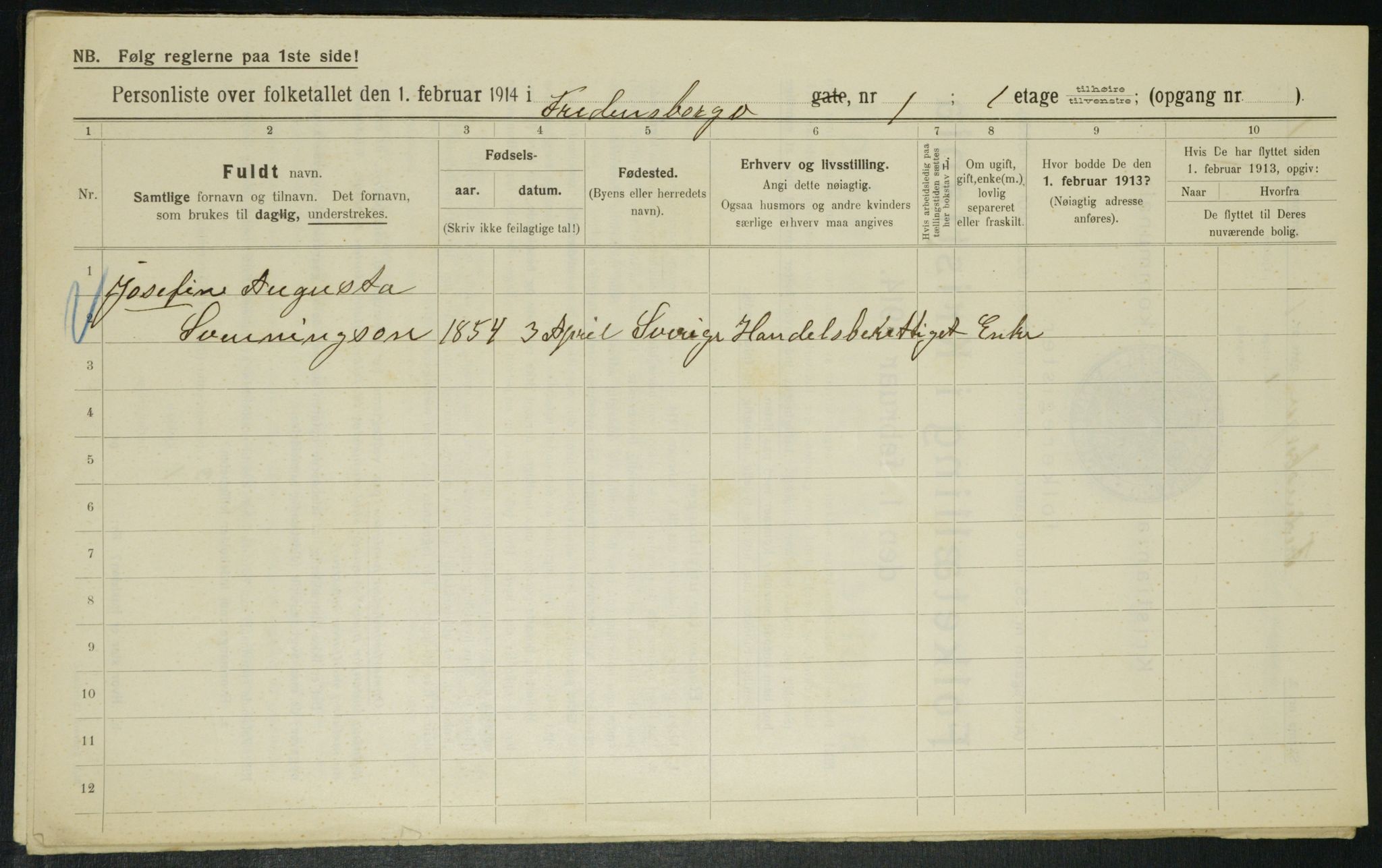 OBA, Municipal Census 1914 for Kristiania, 1914, p. 25646