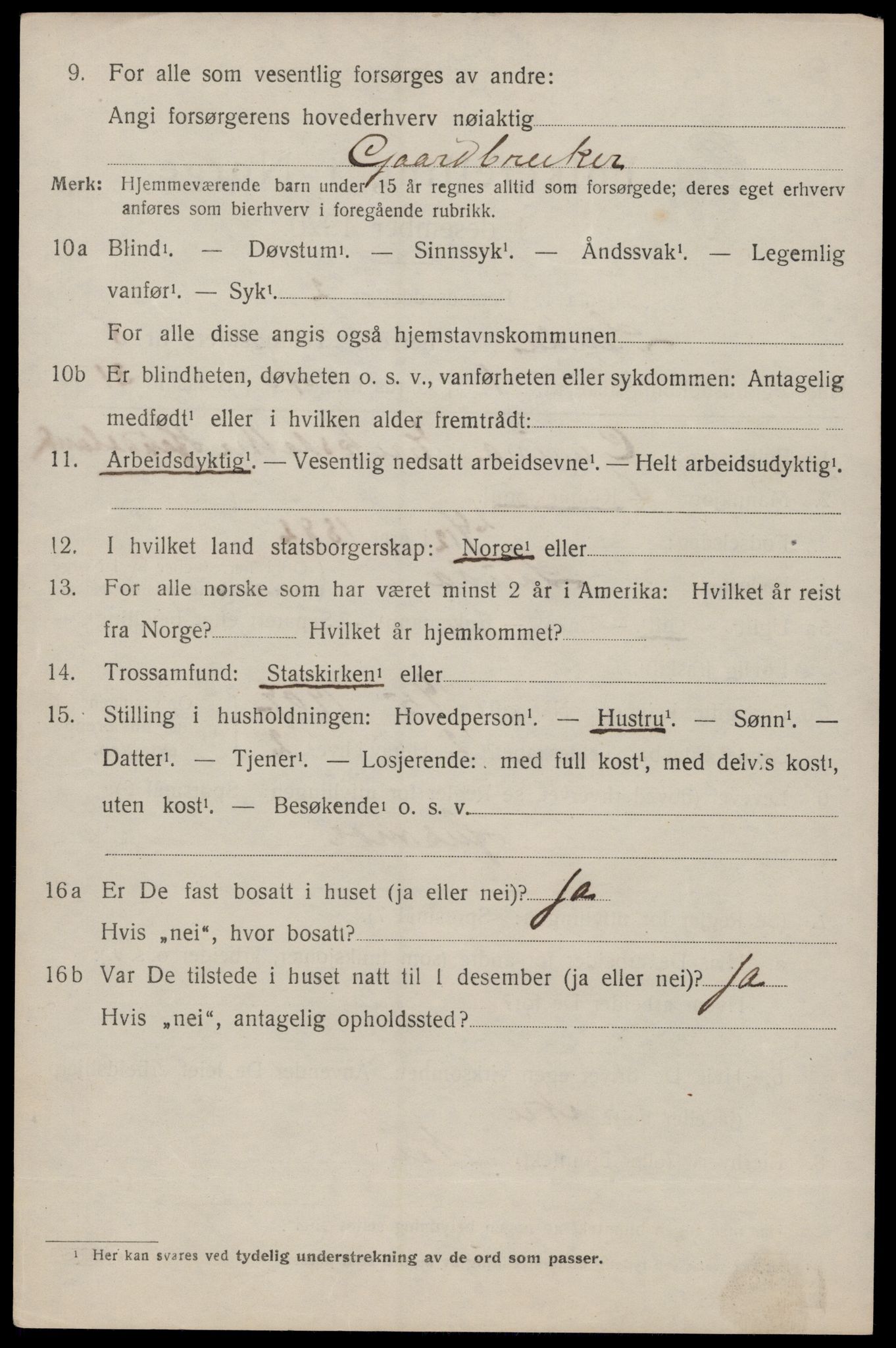 SAST, 1920 census for Sauda, 1920, p. 4765