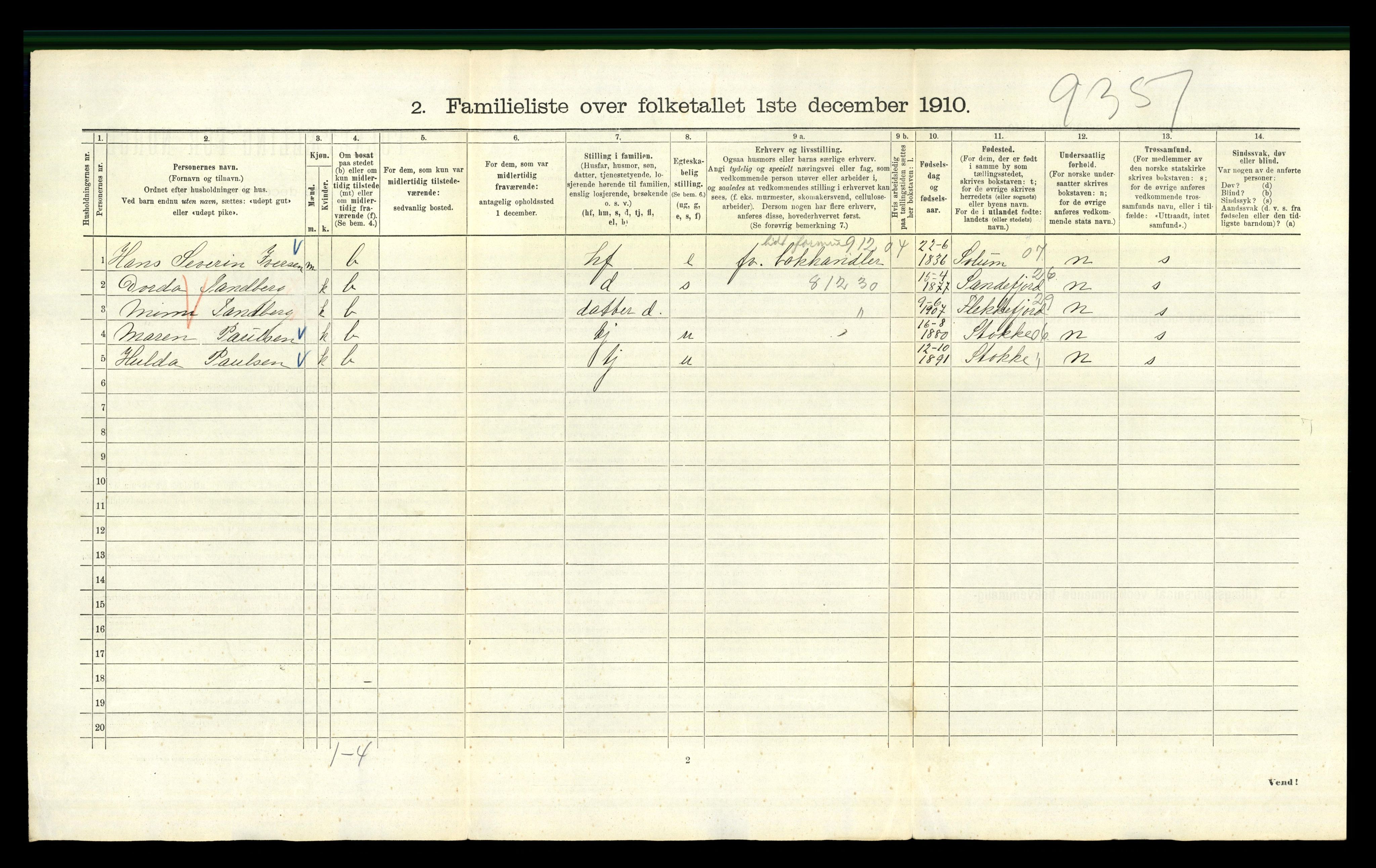 RA, 1910 census for Kristiania, 1910, p. 7584