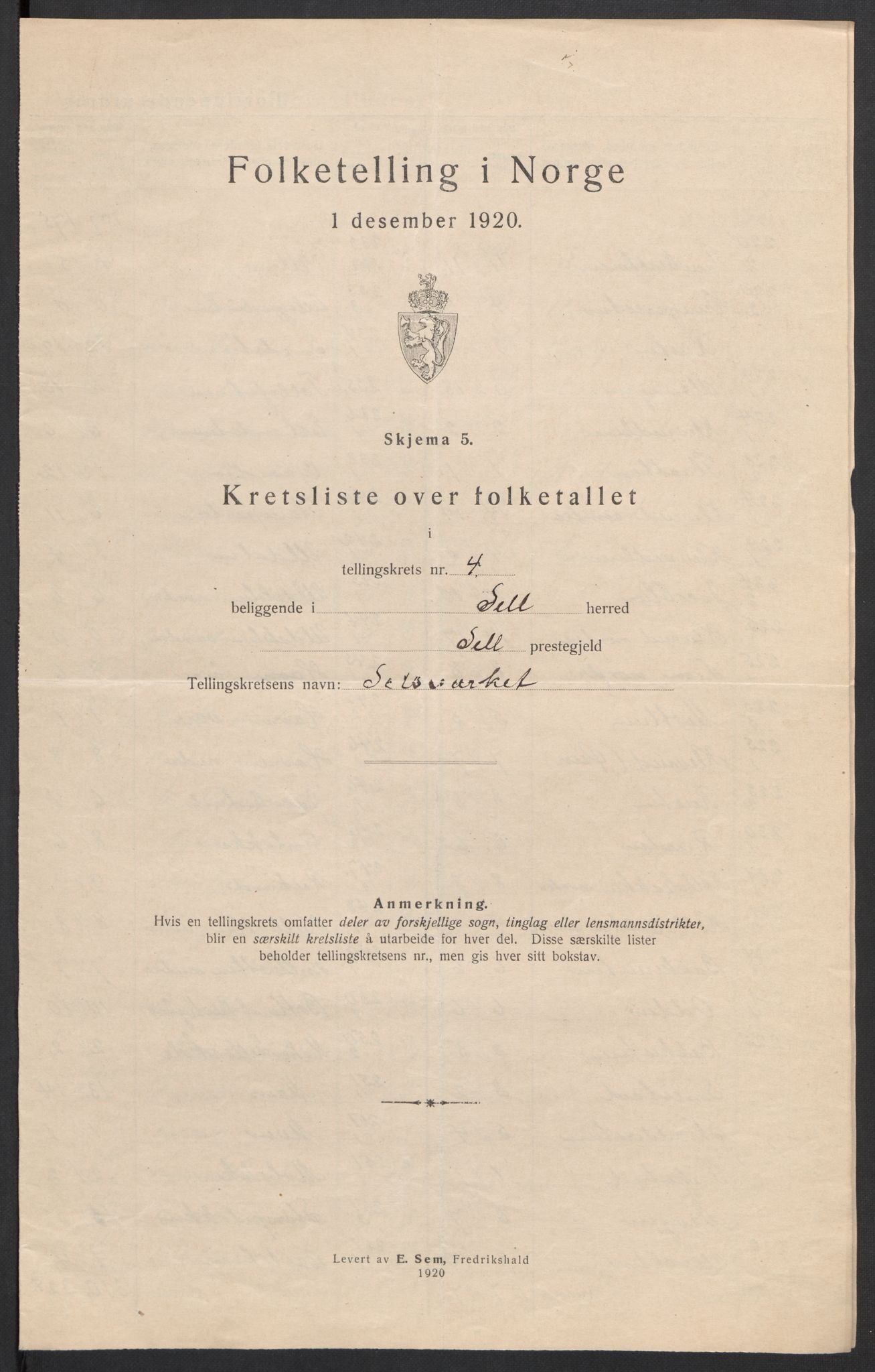SAH, 1920 census for Sel, 1920, p. 23