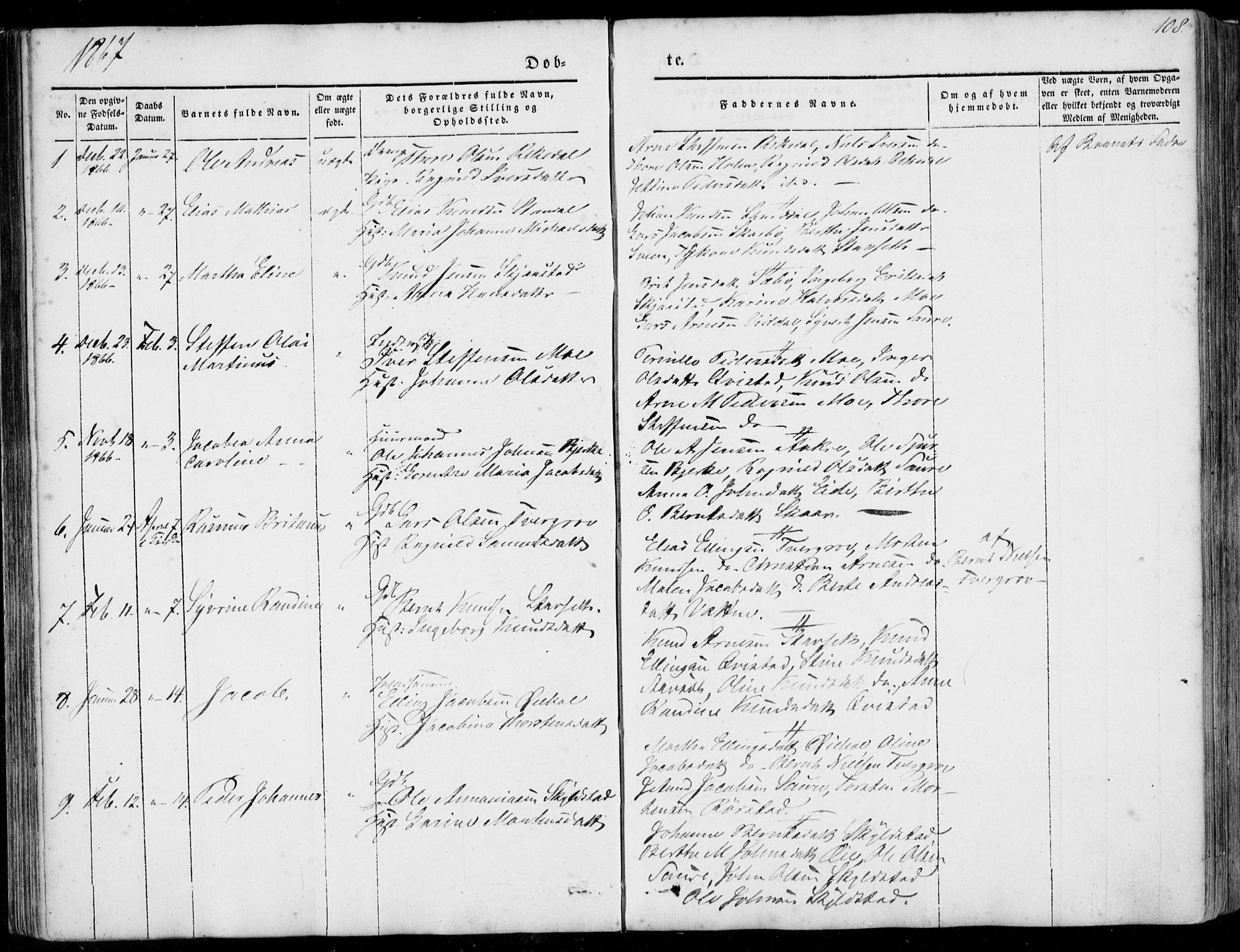 Ministerialprotokoller, klokkerbøker og fødselsregistre - Møre og Romsdal, AV/SAT-A-1454/515/L0209: Parish register (official) no. 515A05, 1847-1868, p. 108