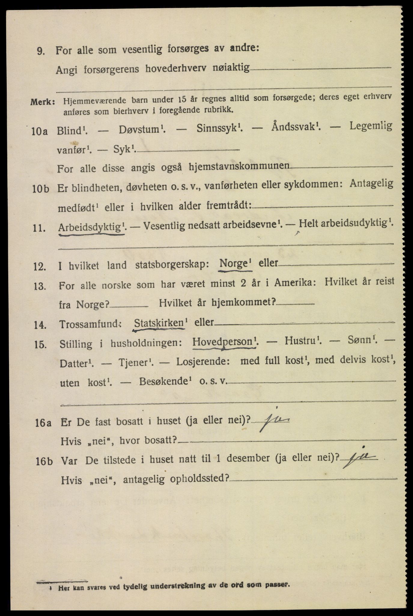 SAK, 1920 census for Øyslebø, 1920, p. 1297