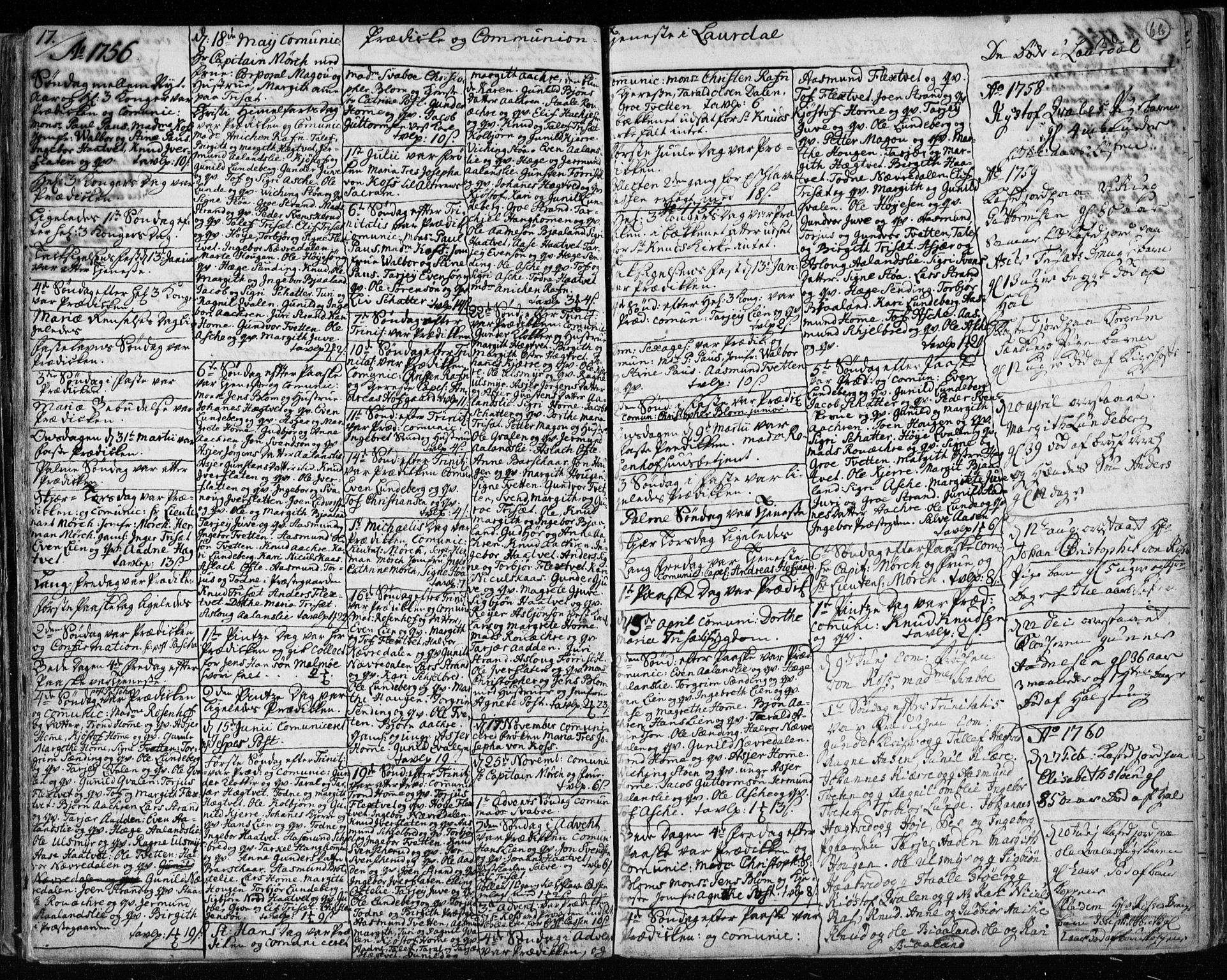 Lårdal kirkebøker, AV/SAKO-A-284/F/Fa/L0003: Parish register (official) no. I 3, 1754-1790, p. 66
