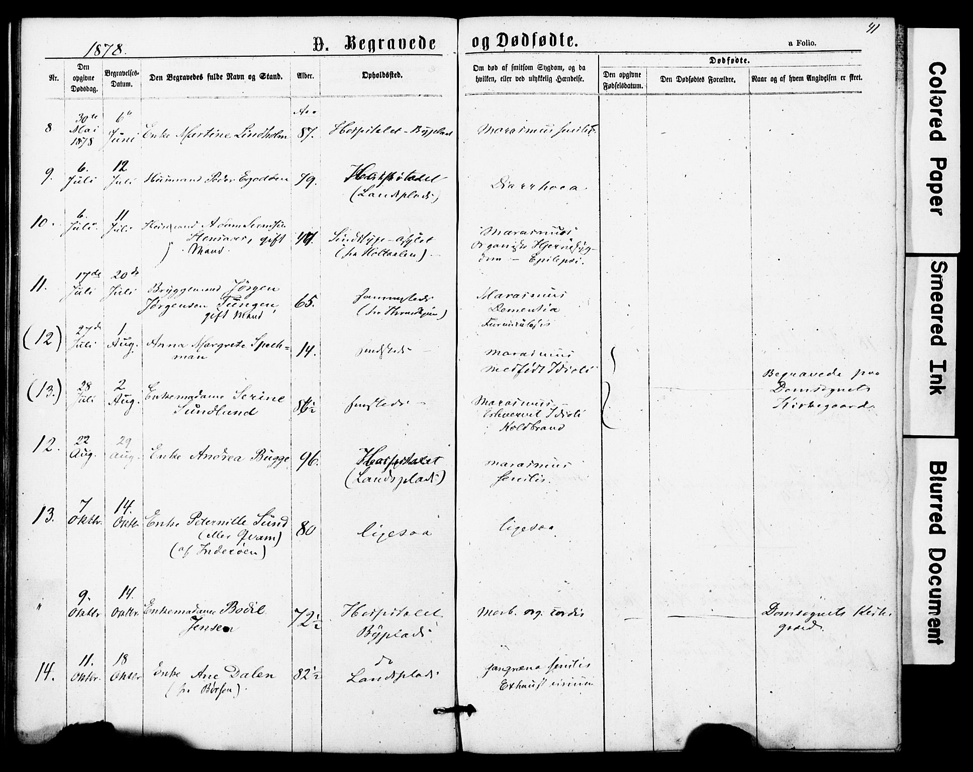 Ministerialprotokoller, klokkerbøker og fødselsregistre - Sør-Trøndelag, AV/SAT-A-1456/623/L0469: Parish register (official) no. 623A03, 1868-1883, p. 41