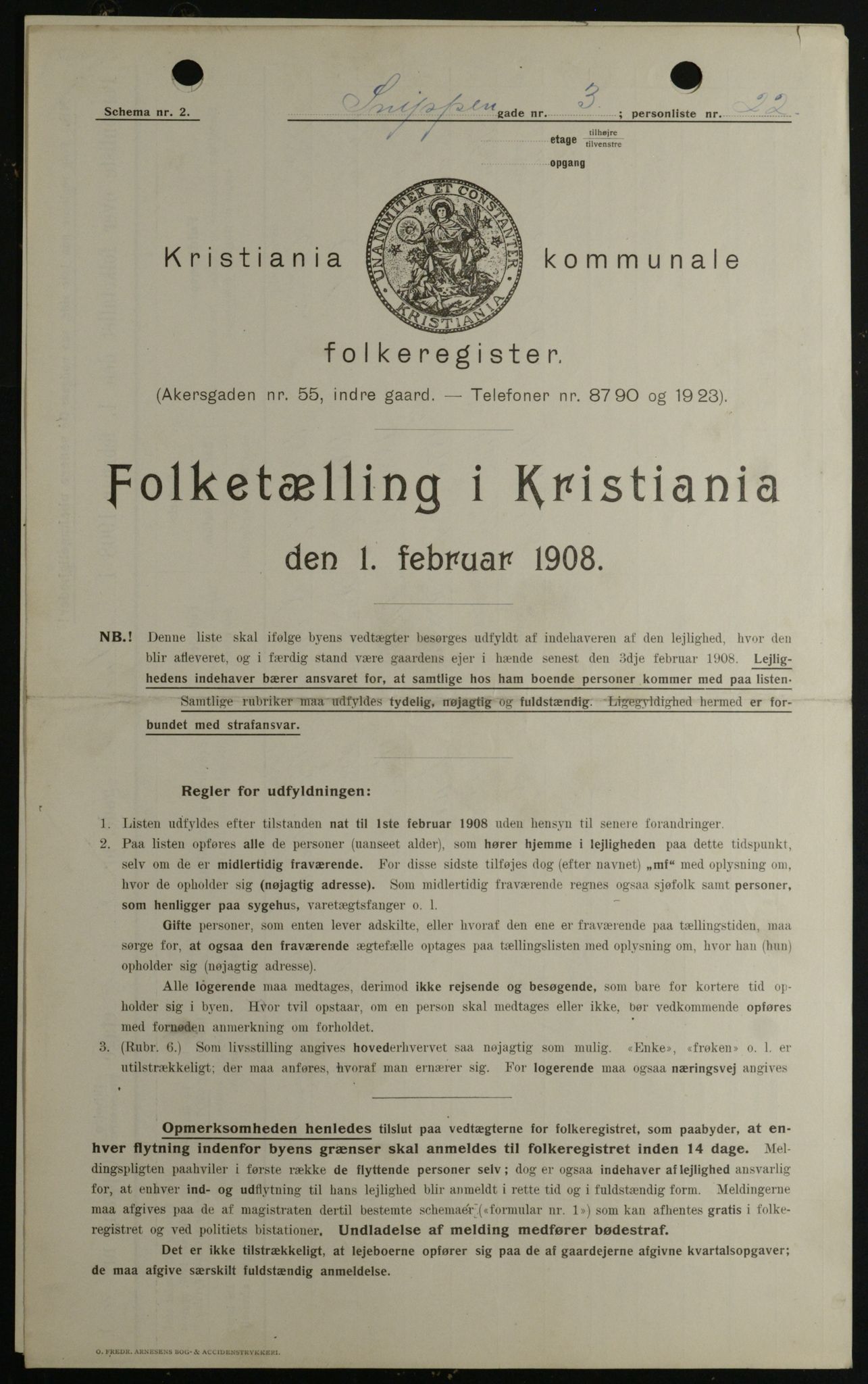 OBA, Municipal Census 1908 for Kristiania, 1908, p. 88179