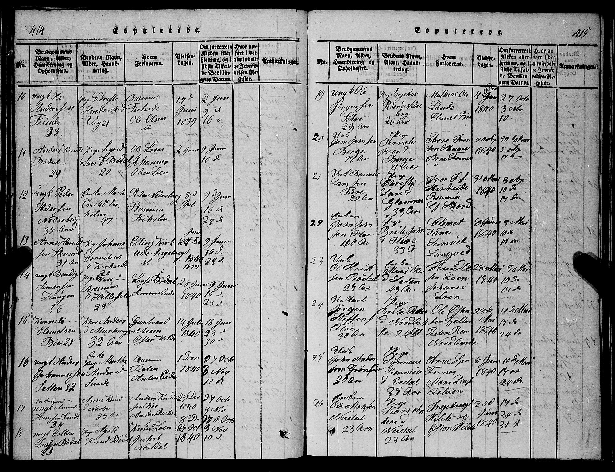 Stryn Sokneprestembete, AV/SAB-A-82501: Parish register (copy) no. C 1, 1801-1845, p. 414-415