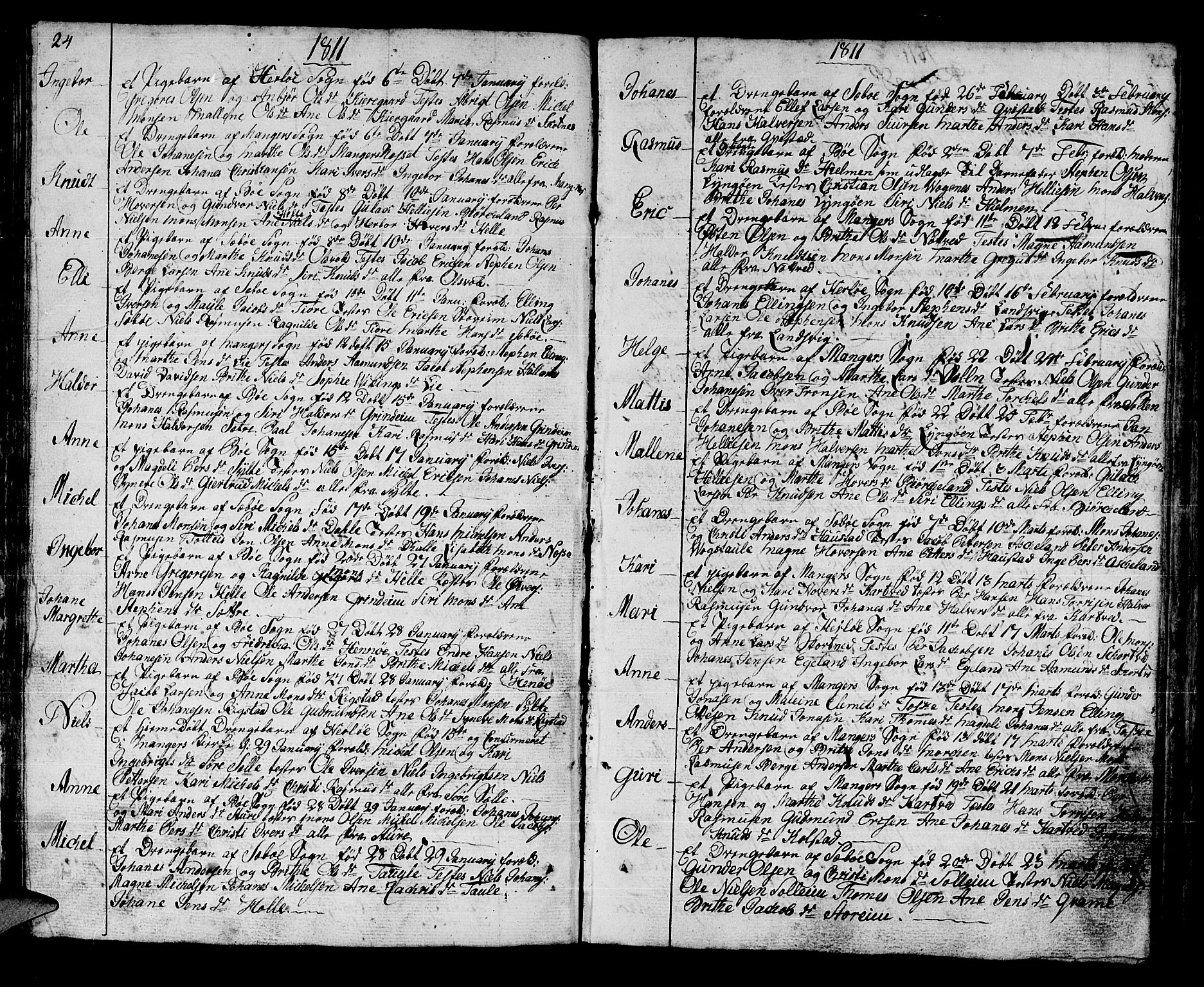 Manger sokneprestembete, SAB/A-76801/H/Haa: Parish register (official) no. A 2, 1792-1815, p. 120