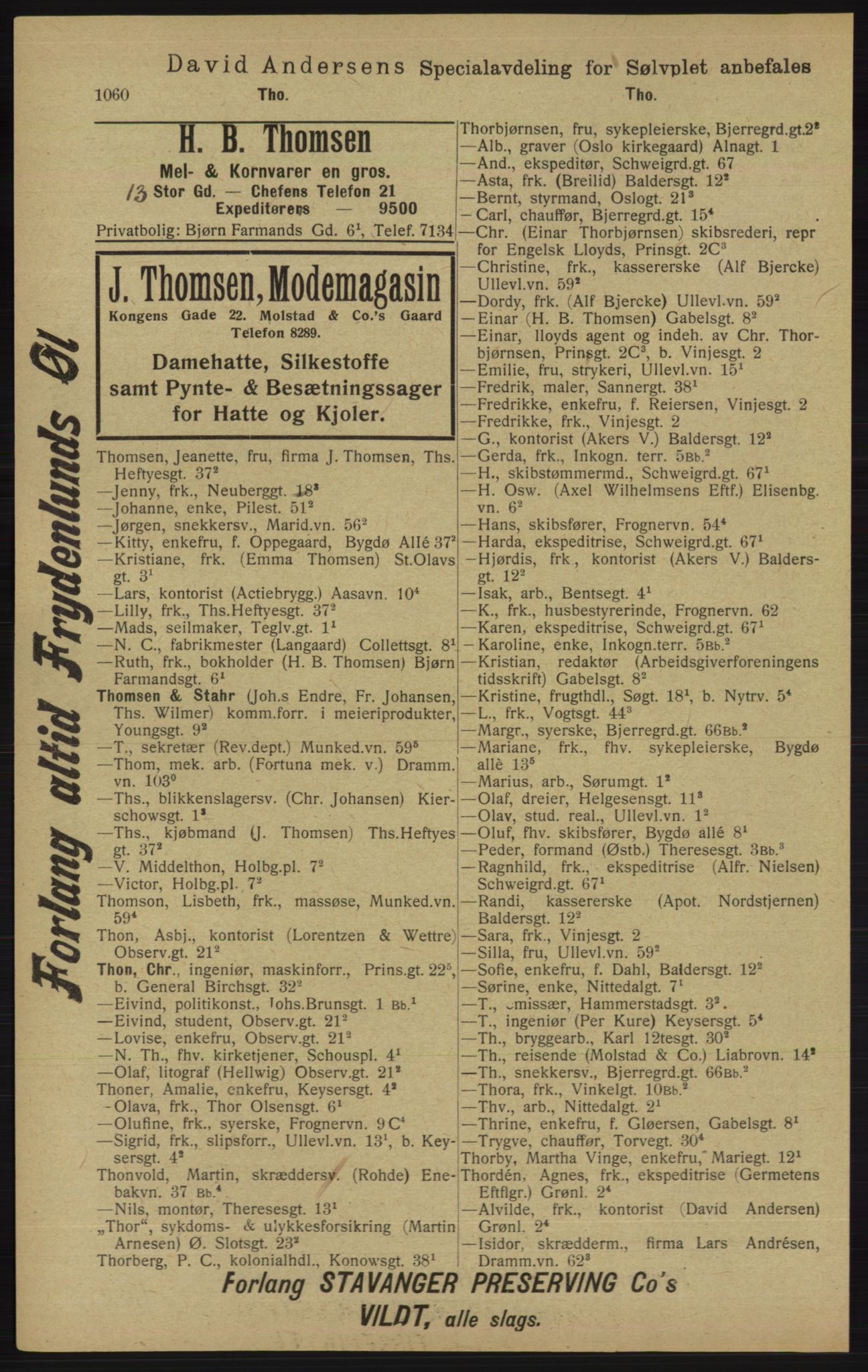 Kristiania/Oslo adressebok, PUBL/-, 1913, p. 1072