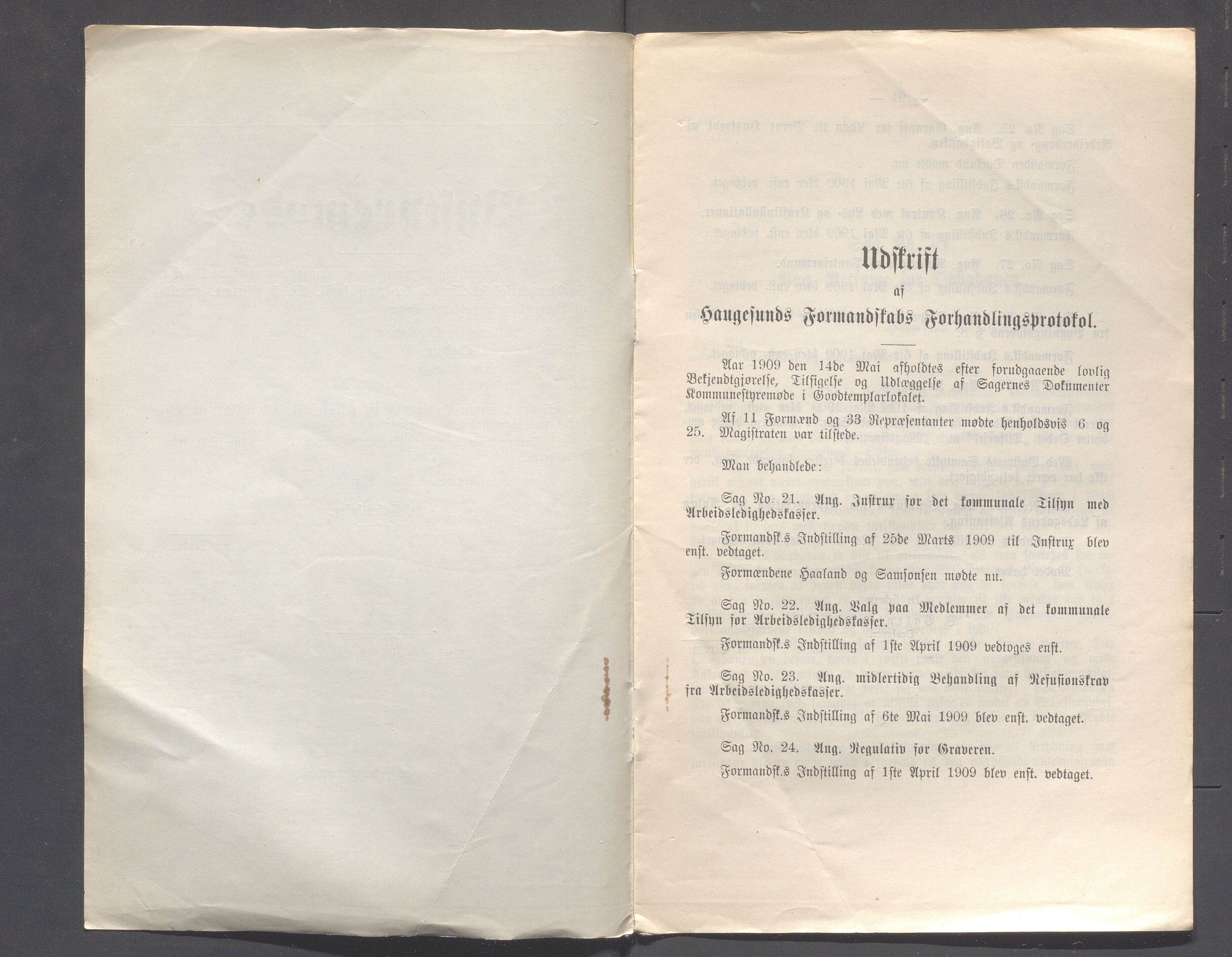 Haugesund kommune - Formannskapet og Bystyret, IKAR/A-740/A/Abb/L0002: Bystyreforhandlinger, 1908-1917, p. 254