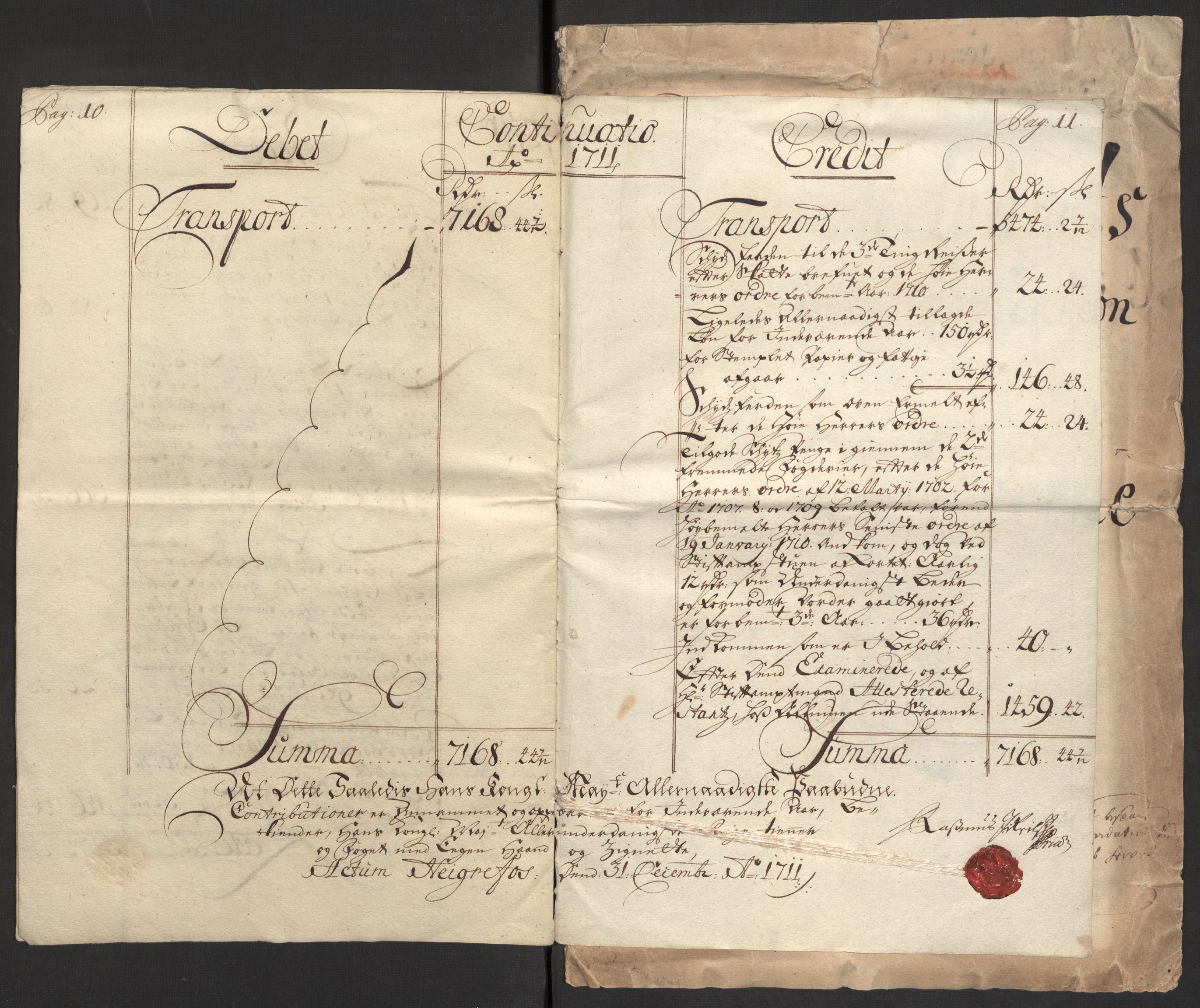 Rentekammeret inntil 1814, Reviderte regnskaper, Fogderegnskap, AV/RA-EA-4092/R40/L2449: Fogderegnskap Råbyggelag, 1709-1711, p. 250