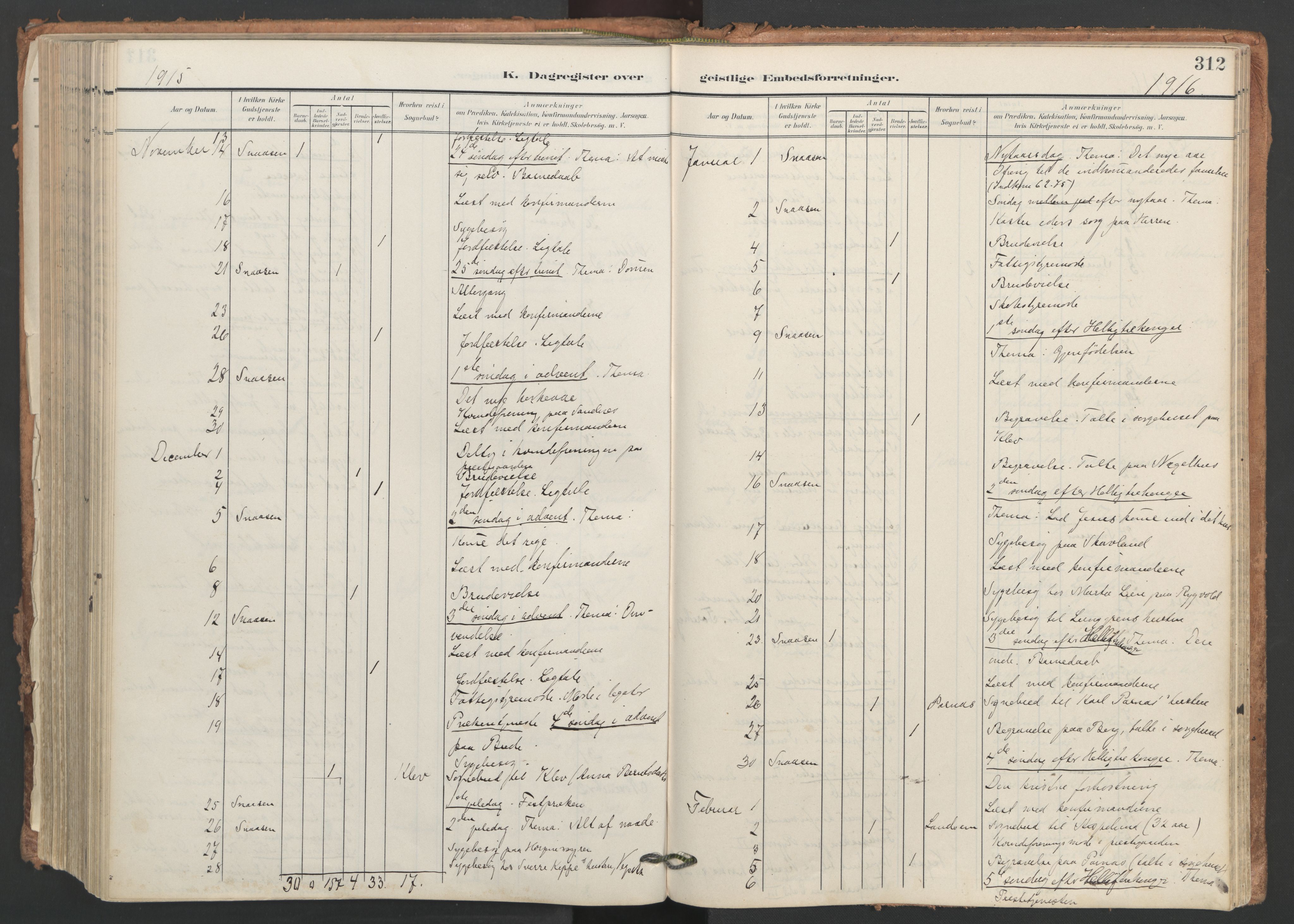 Ministerialprotokoller, klokkerbøker og fødselsregistre - Nord-Trøndelag, SAT/A-1458/749/L0477: Parish register (official) no. 749A11, 1902-1927, p. 312