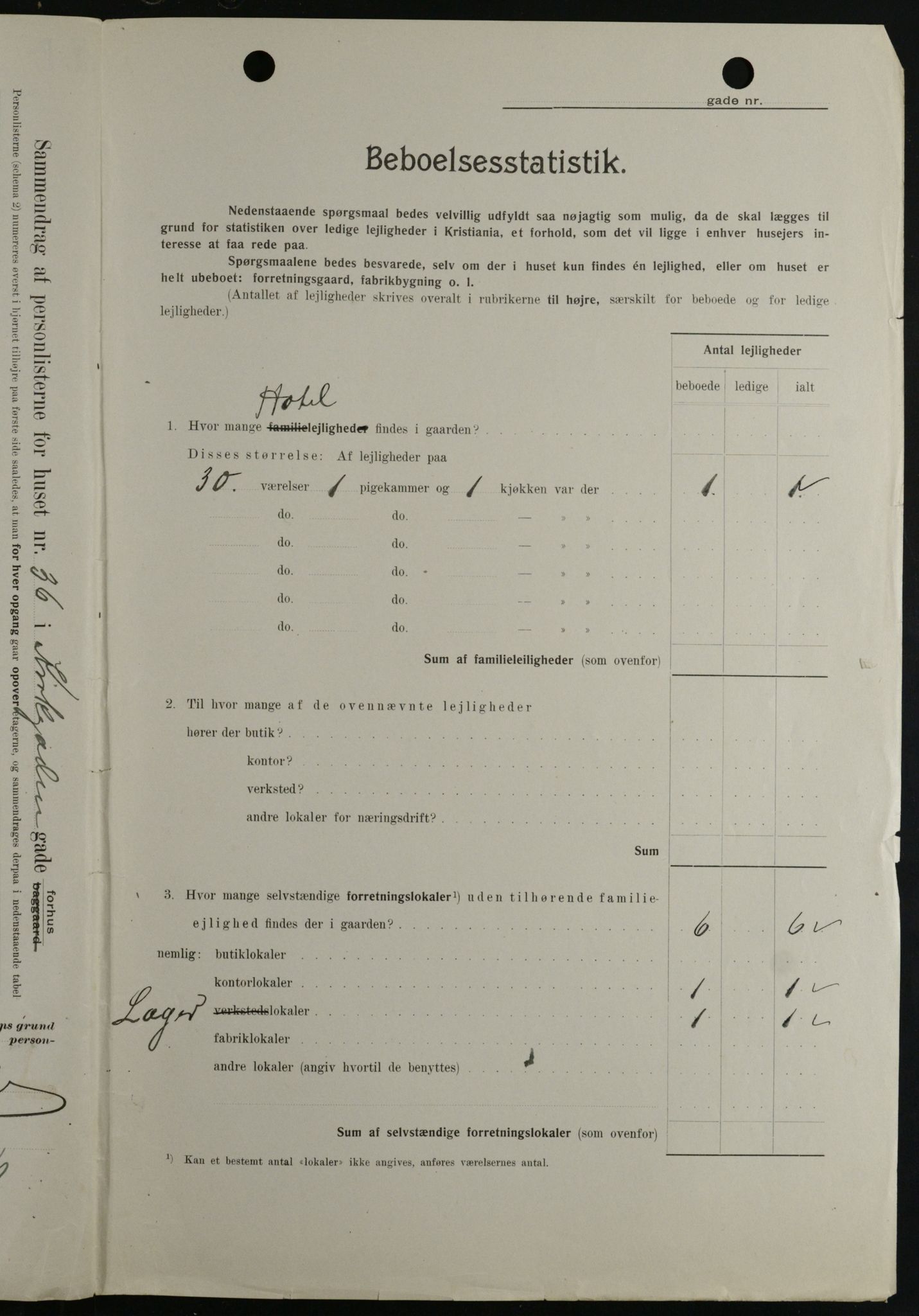 OBA, Municipal Census 1908 for Kristiania, 1908, p. 44781