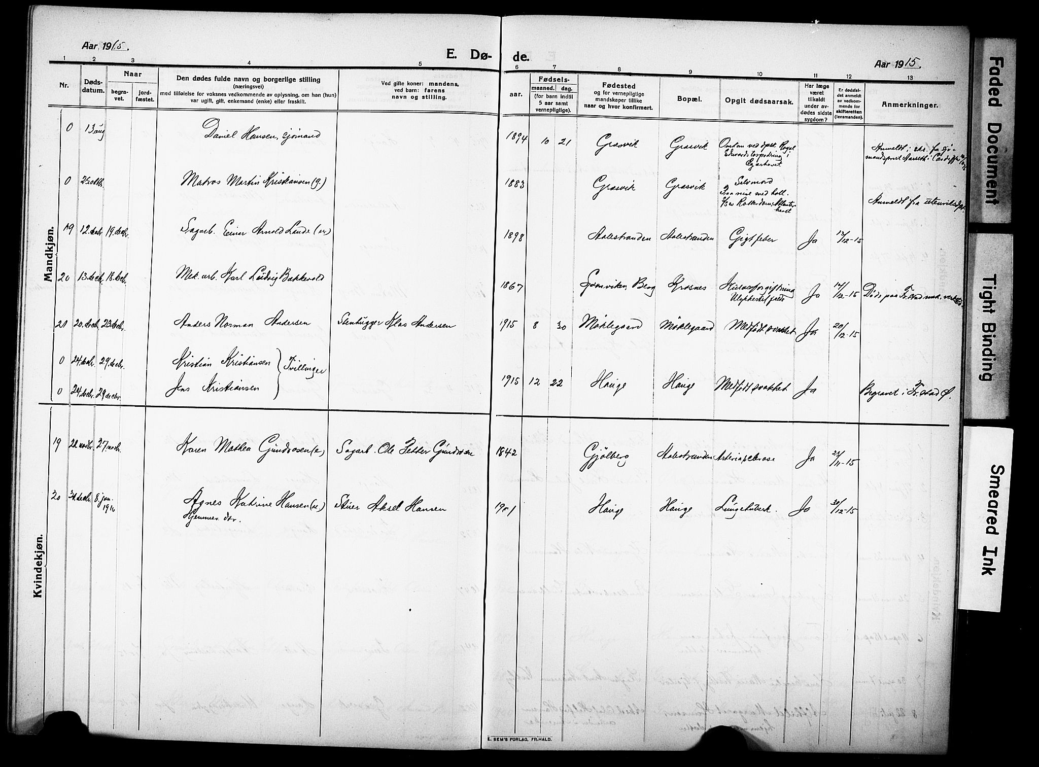 Onsøy prestekontor Kirkebøker, AV/SAO-A-10914/G/Gb/L0002: Parish register (copy) no. II 2, 1911-1933