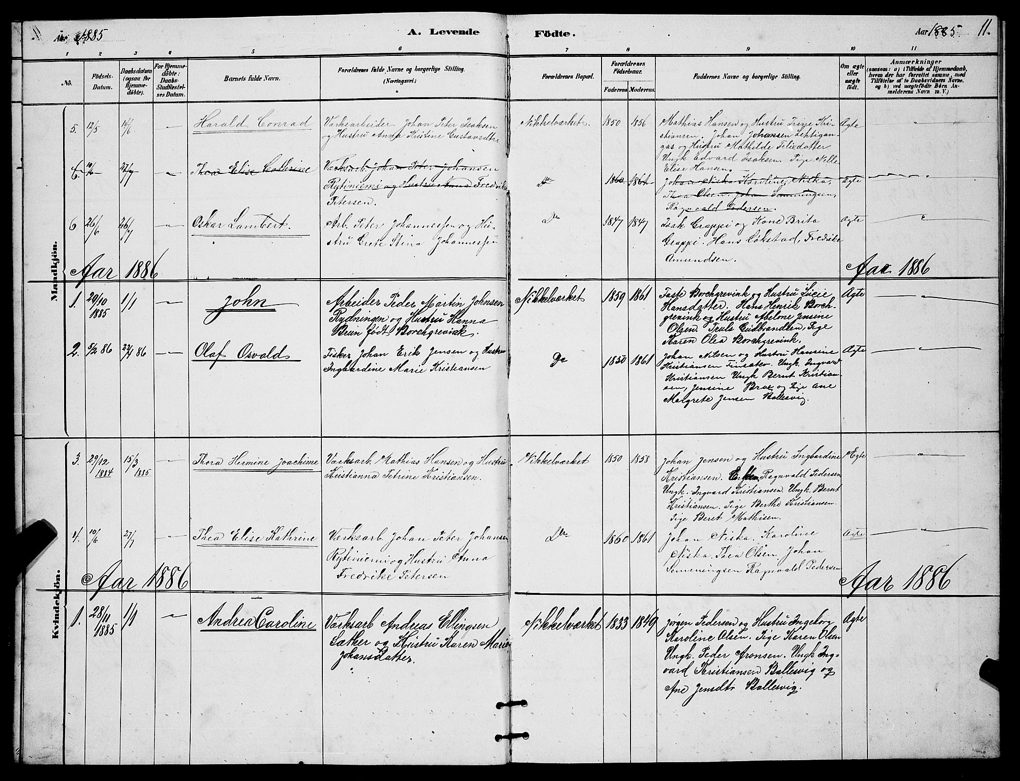 Berg sokneprestkontor, SATØ/S-1318/G/Ga/Gab/L0017klokker: Parish register (copy) no. 17, 1881-1887, p. 11