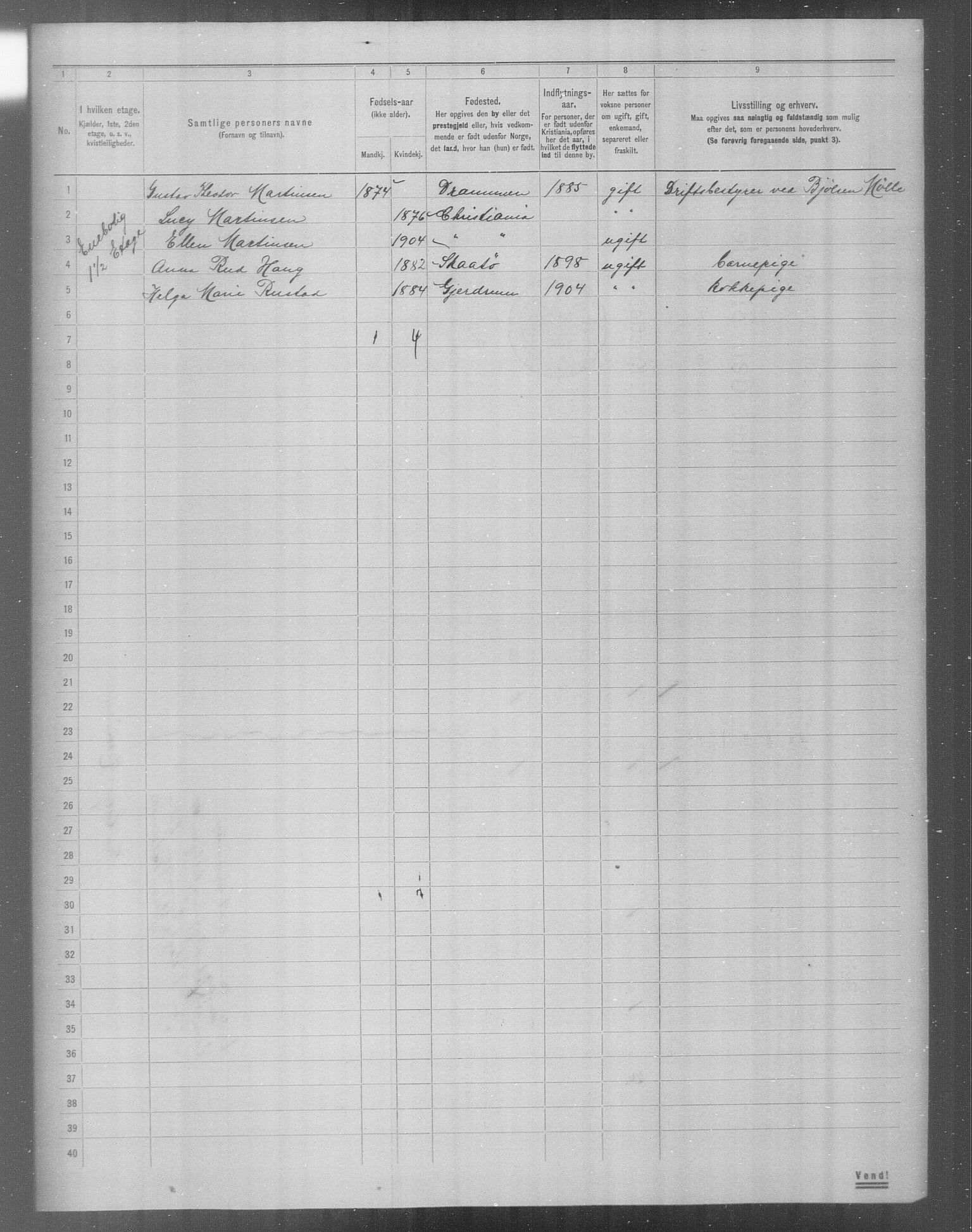 OBA, Municipal Census 1904 for Kristiania, 1904, p. 21829