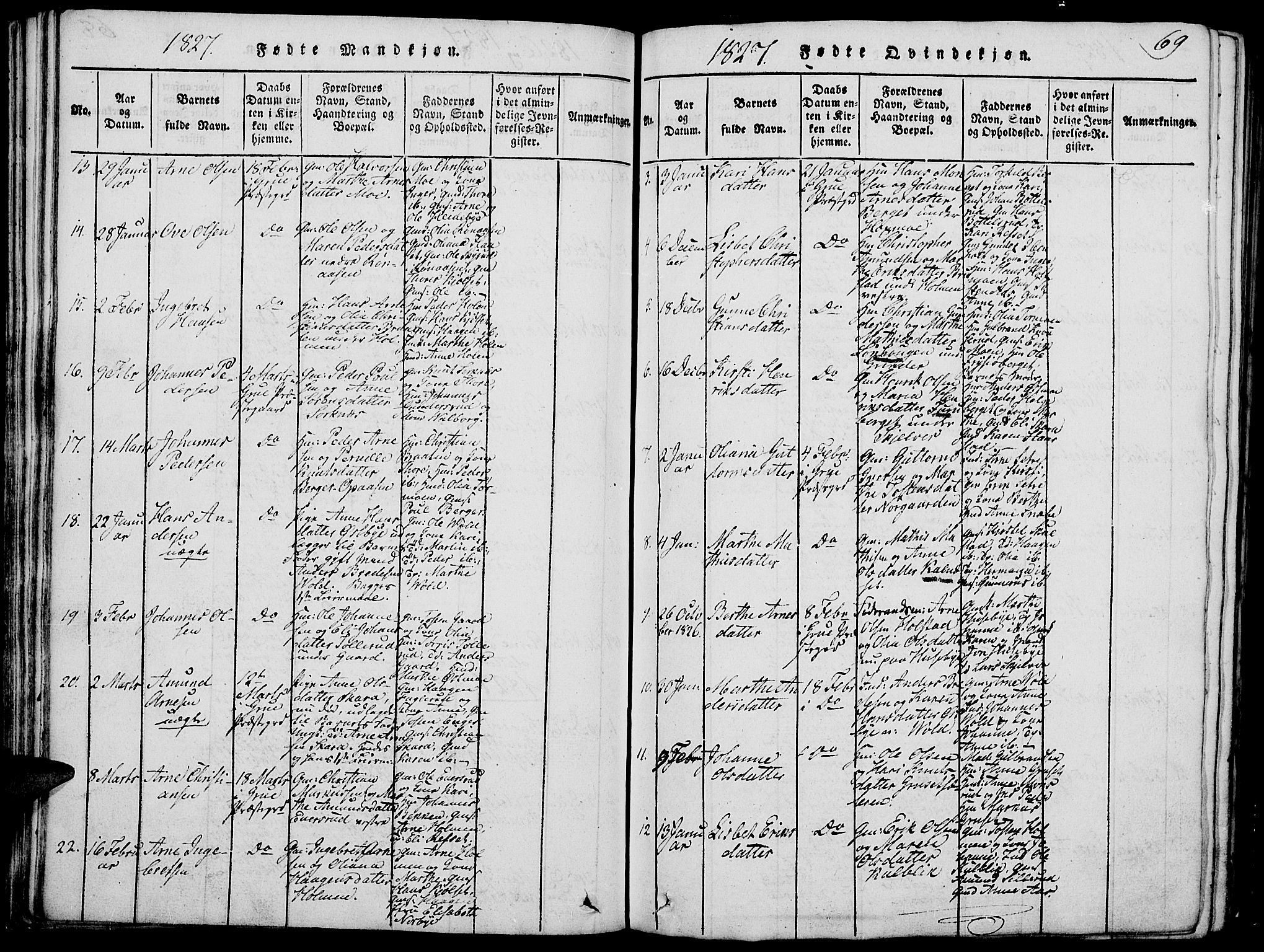 Grue prestekontor, AV/SAH-PREST-036/H/Ha/Hab/L0002: Parish register (copy) no. 2, 1815-1841, p. 69