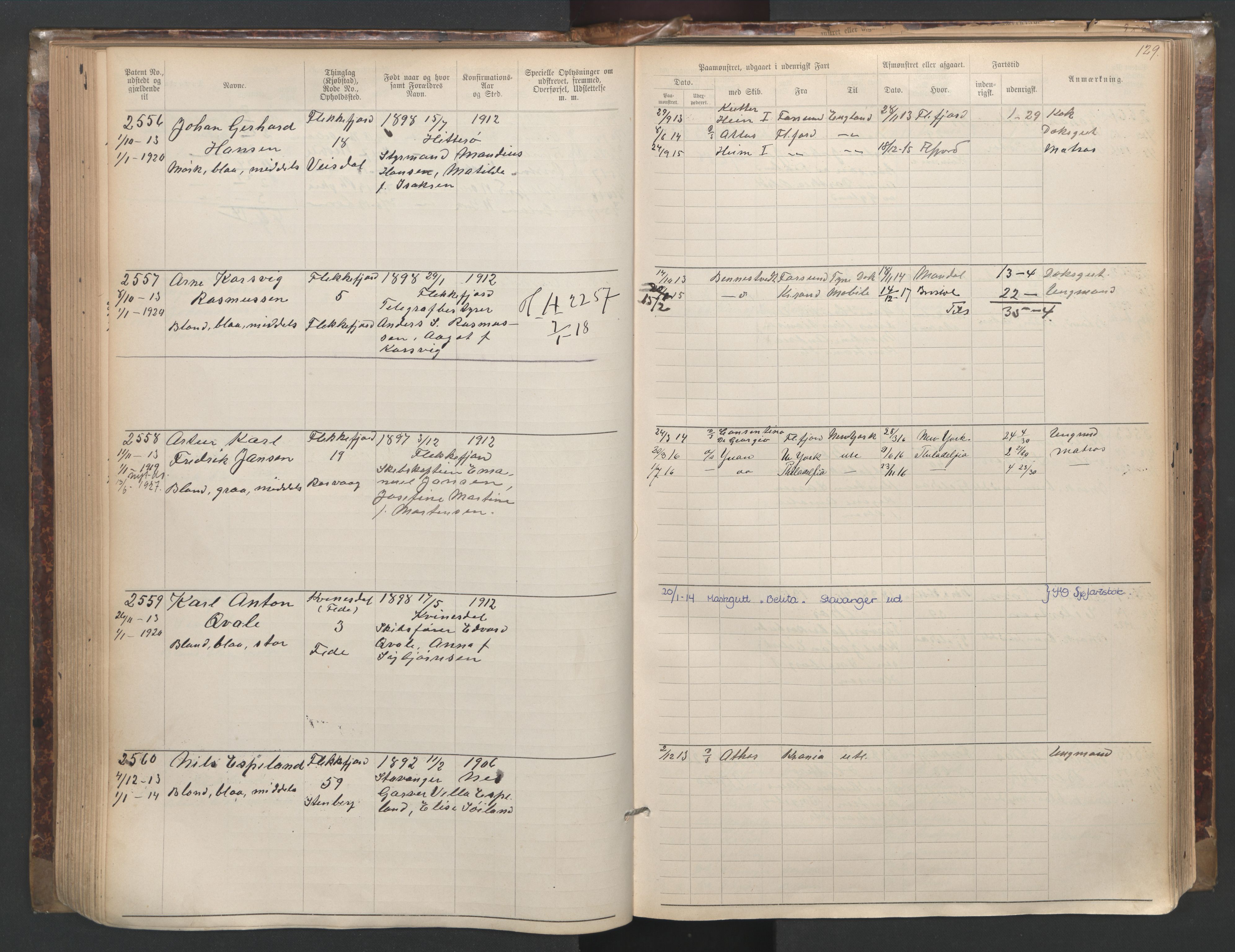 Flekkefjord mønstringskrets, SAK/2031-0018/F/Fa/L0003: Annotasjonsrulle nr 1921-2963 med register, N-3, 1892-1948, p. 160