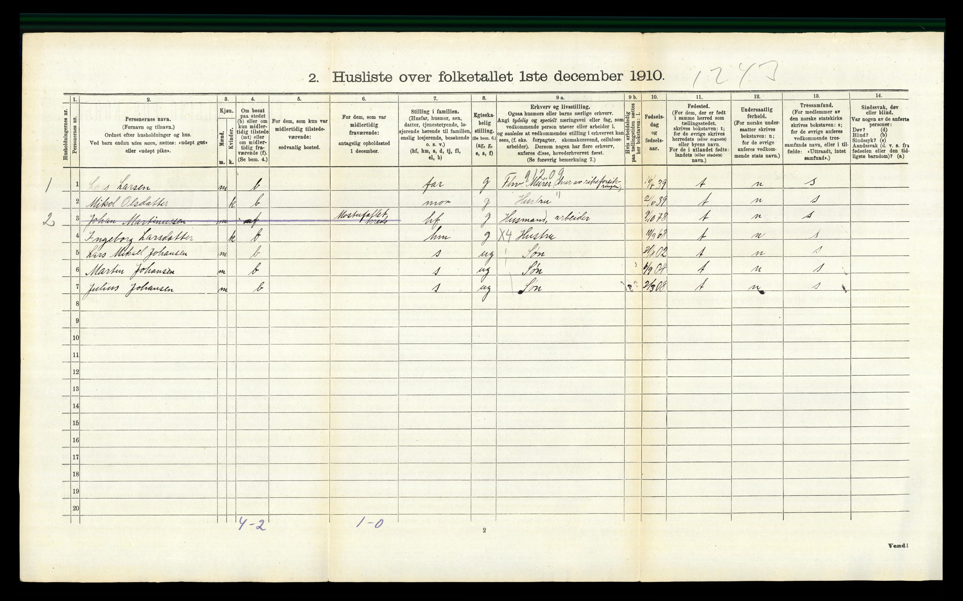 RA, 1910 census for Stange, 1910, p. 493